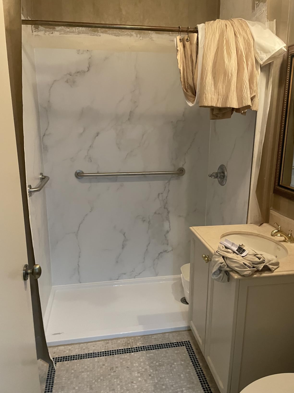 OVE Decors Arroyo Alcove Shower Walls 60 in. x 32 in. 80 in. in Carrara customer photo 1