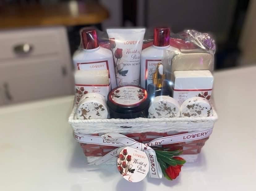Valentines Day Gifts for Her, Red Rose Spa Gifts for Women, Bath and Body Gift Set, 35 Piece Stress Relief Spa Kit Gift Basket, Birthday, Mom, Nail Care Kit - Body Scrub, Bubble Bath, Bath Bomb & More - Customer Photo 1