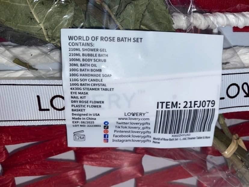 Valentines Day Gifts for Her, Red Rose Spa Gifts for Women, Bath and Body Gift Set, 35 Piece Stress Relief Spa Kit Gift Basket, Birthday, Mom, Nail Care Kit - Body Scrub, Bubble Bath, Bath Bomb & More - Customer Photo 2