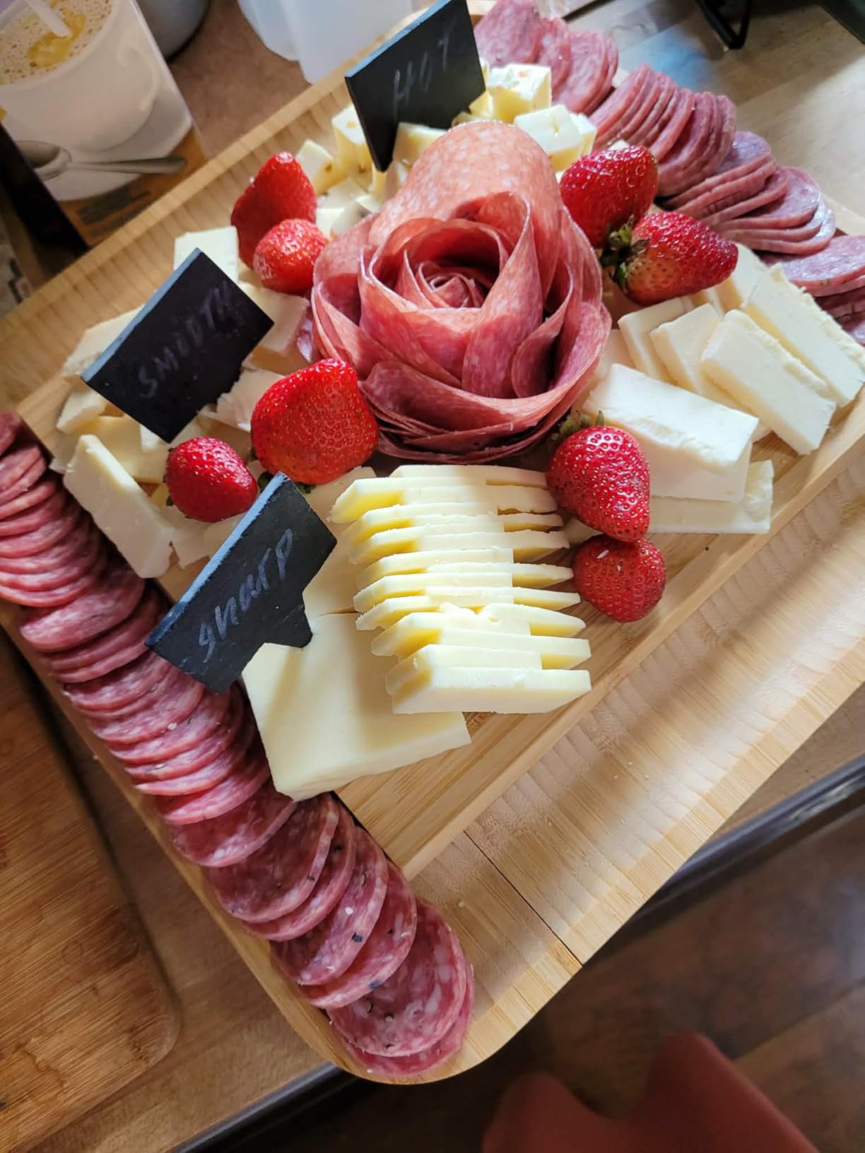 Personalized Charcuterie Boards - Custom Engraved Valentines Day Gifts for Him or Her - Cheese Board, Gift for Wedding, Anniversary, Couple, Housewarming, Birthday, Holiday, Friends, Family, Mom, Dad Customer Review Personalized Charcuterie Boards - Custom Engraved Valentines Day Gifts for Him or Her - Cheese Board, Gift for Wedding, Anniversary, Couple, Housewarming, Birthday, Holiday, Friends, Family, Mom, Dad - Customer Photo 1