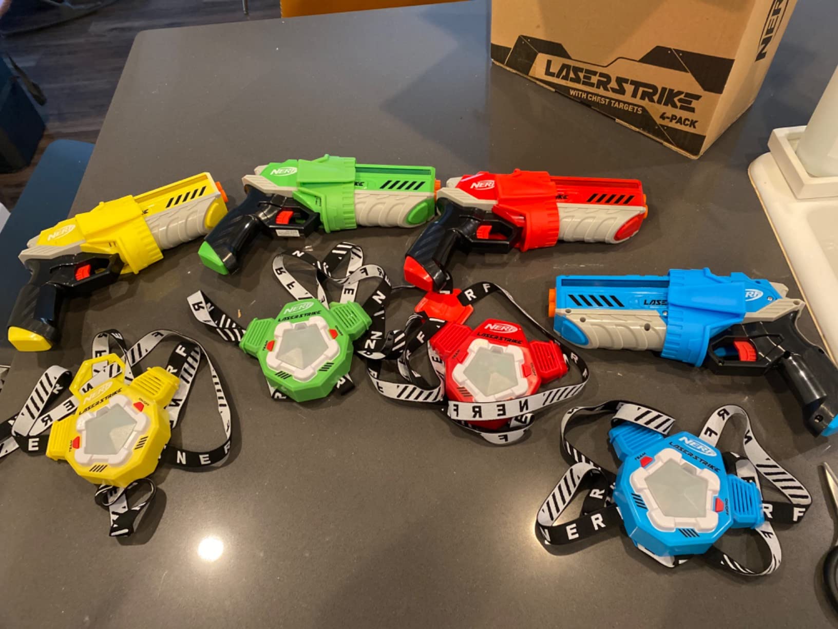 Nerf Laser Strike 4 Player Laser Tag Game Pack Complete with 4 300ft Range Blasters, 4 Target Vests & 4 Holsters - Indoor or Outdoor Play Arcade Games, Toys for Kids & Family customer photo 2