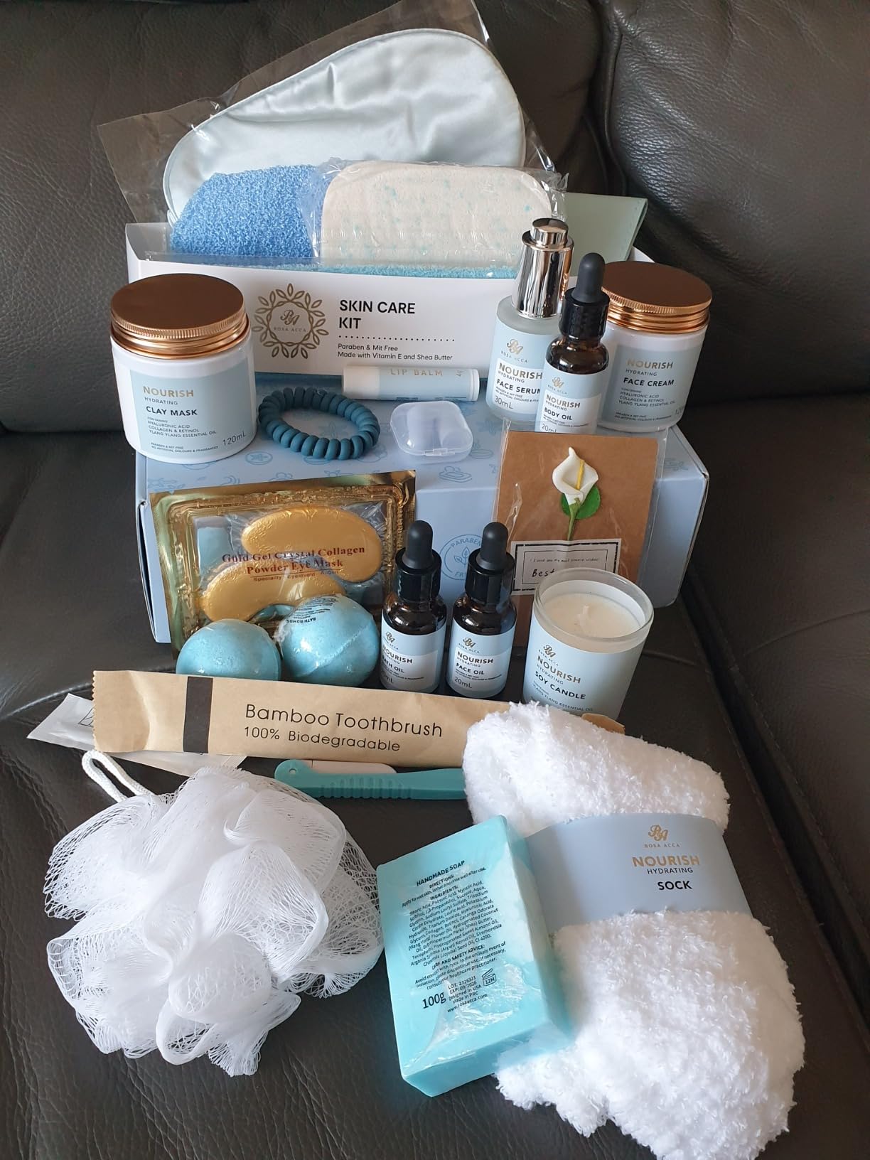 30pcs Valentines Day Gifts for Women, Spa Gifts Rose Facial Skin Care Set, Face Cream, Bath Oil, Serum, Shower Accessories, Bath and Body & Facial Kit, Birthday, Christmas, Mother's Day,Bridal Shower Customer Review 30pcs Valentines Day Gifts for Women, Spa Gifts Rose Facial Skin Care Set, Face Cream, Bath Oil, Serum, Shower Accessories, Bath and Body & Facial Kit, Birthday, Christmas, Mother's Day,Bridal Shower - Customer Photo 2
