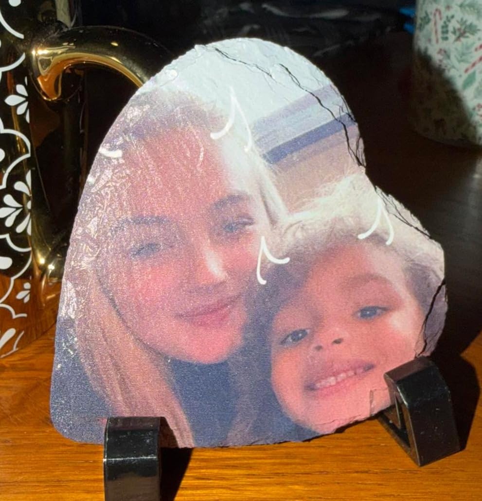 ALBK Custom Picture Frame with Text - Personalized Gifts, Custom Rock Stone Slate Frame, Gifts for Womem Men Mom Dad, Gifts for Valentines Day Birthday Christmas Thanksgiving Xmas Mothers Fathers Day Customer Review ALBK Custom Picture Frame with Text - Personalized Gifts, Custom Rock Stone Slate Frame, Gifts for Womem Men Mom Dad, Gifts for Valentines Day Birthday Christmas Thanksgiving Xmas Mothers Fathers Day - Customer Photo 2