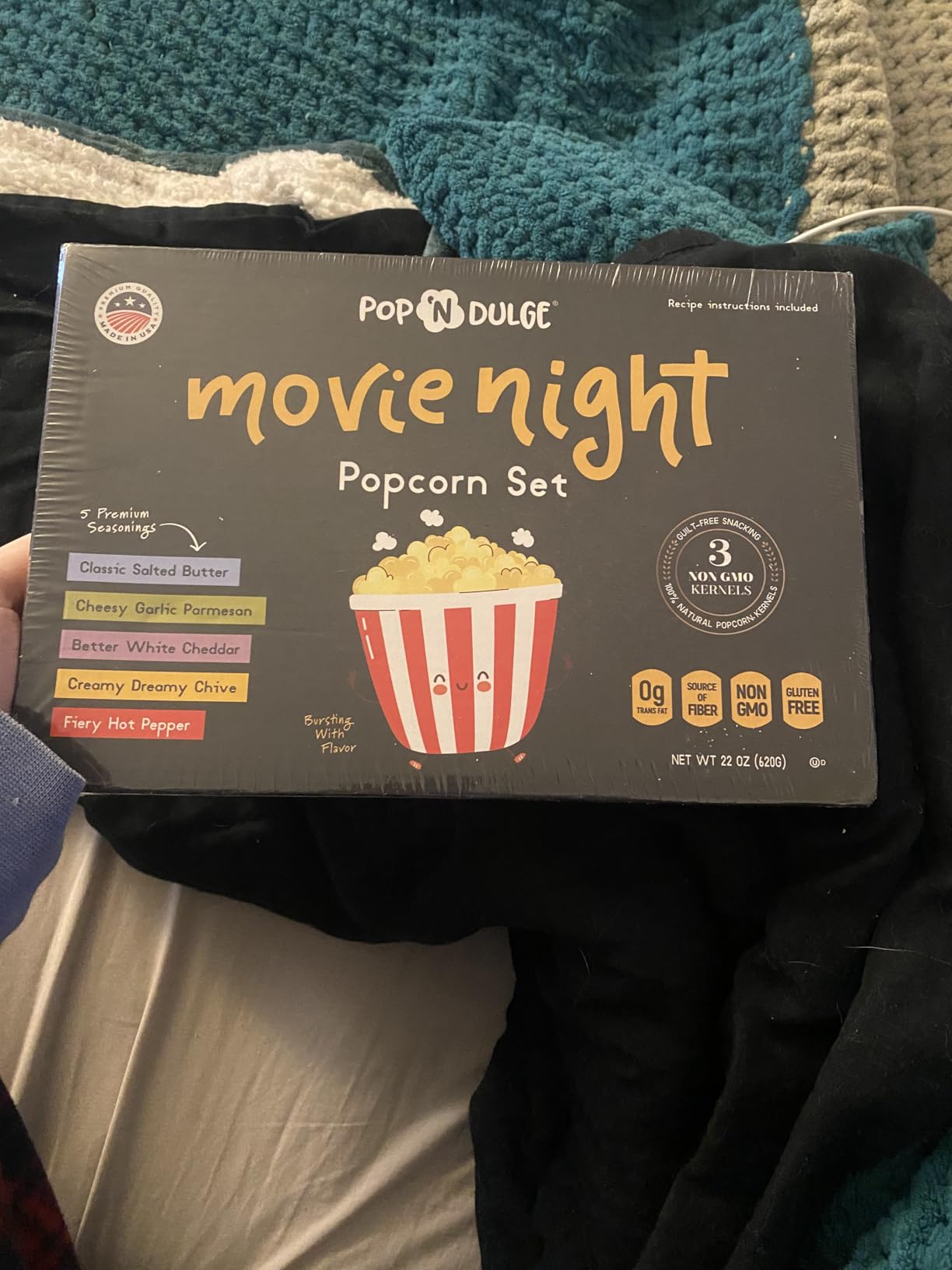 Pop n' Dulge Popcorn Movie Night Supplies 16 pcs Gift Set, 5 Gourmet Popcorn Kernels, 5 Seasoning Variety Packs Customer Review Pop n' Dulge Popcorn Movie Night Supplies 16 pcs Gift Set, 5 Gourmet Popcorn Kernels, 5 Seasoning Variety Packs - Customer Photo 2