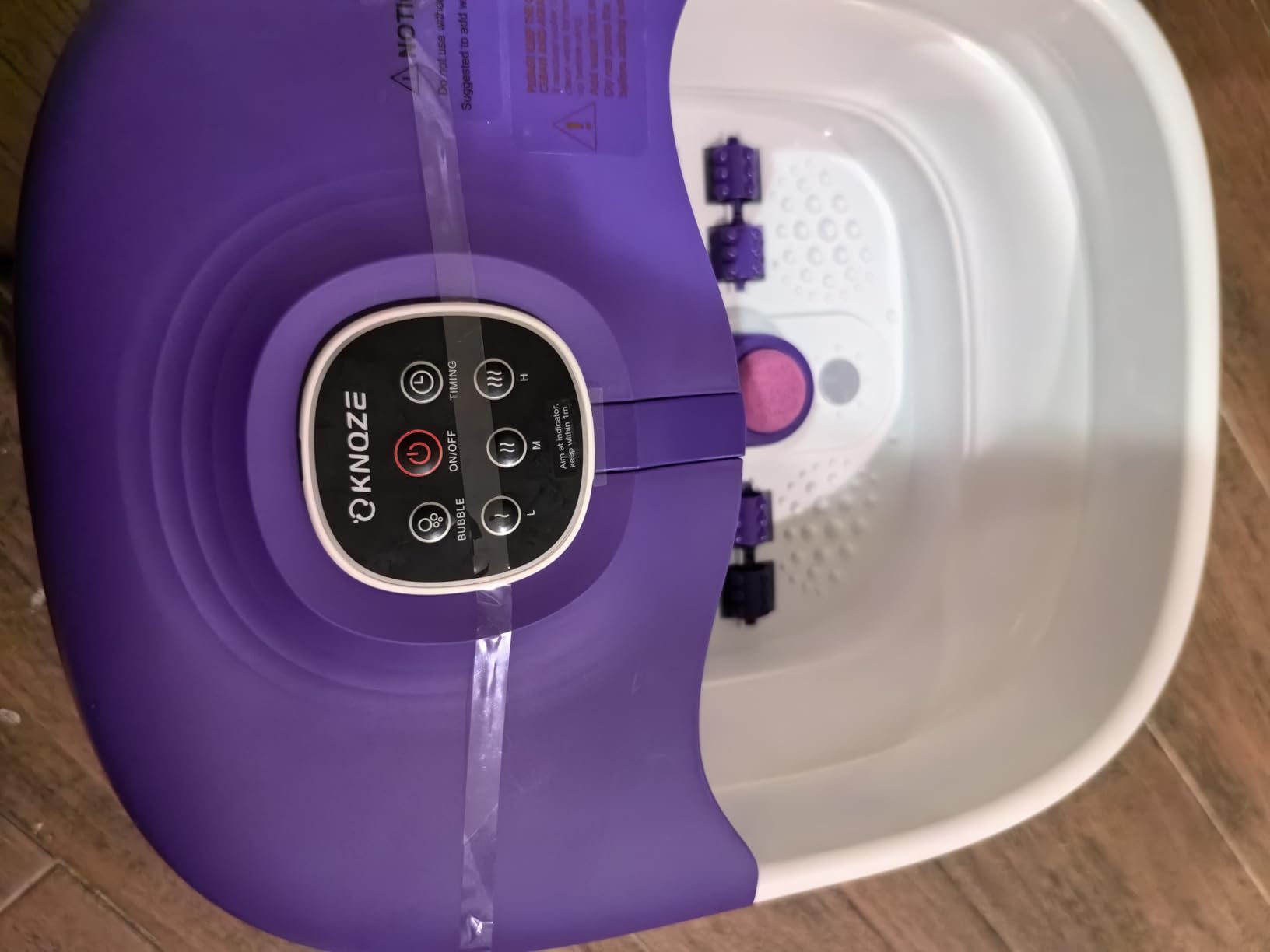 KNQZE Collapsible Foot Spa Bath with Heat & Remote Control, Bubble Massage, Temperature Control, Red Light customer photo 2