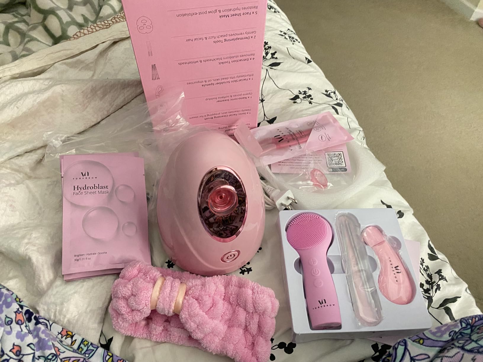 Facial Steamer Spa Kit with Complimentary 17 Tools | Valentines Gift | Face Steamer with Towel Warmer & Humidifier Mode| Self Care Gifts, Spa Gifts - Valentine Gifts for Women - Galentines Day Gifts Customer Review Facial Steamer Spa Kit with Complimentary 17 Tools | Valentines Gift | Face Steamer with Towel Warmer & Humidifier Mode| Self Care Gifts, Spa Gifts - Valentine Gifts for Women - Galentines Day Gifts - Customer Photo 1