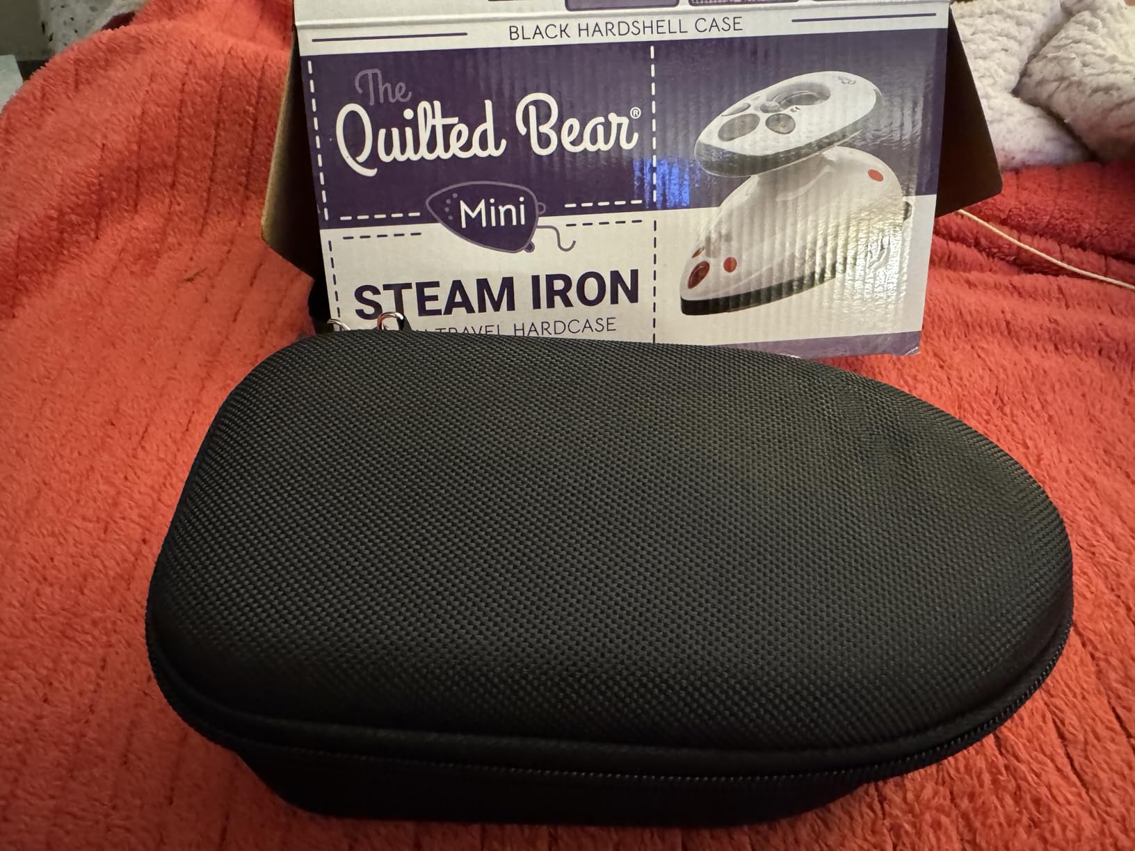 The Quilted Bear Mini Steam Iron - Lightweight Mini Travel Iron for Effortless Quilting & Wrinkle-Free Clothes with Hard Shell Case - Travel Steamer Craft Press for Clothes & Crafts (Black) customer photo 2