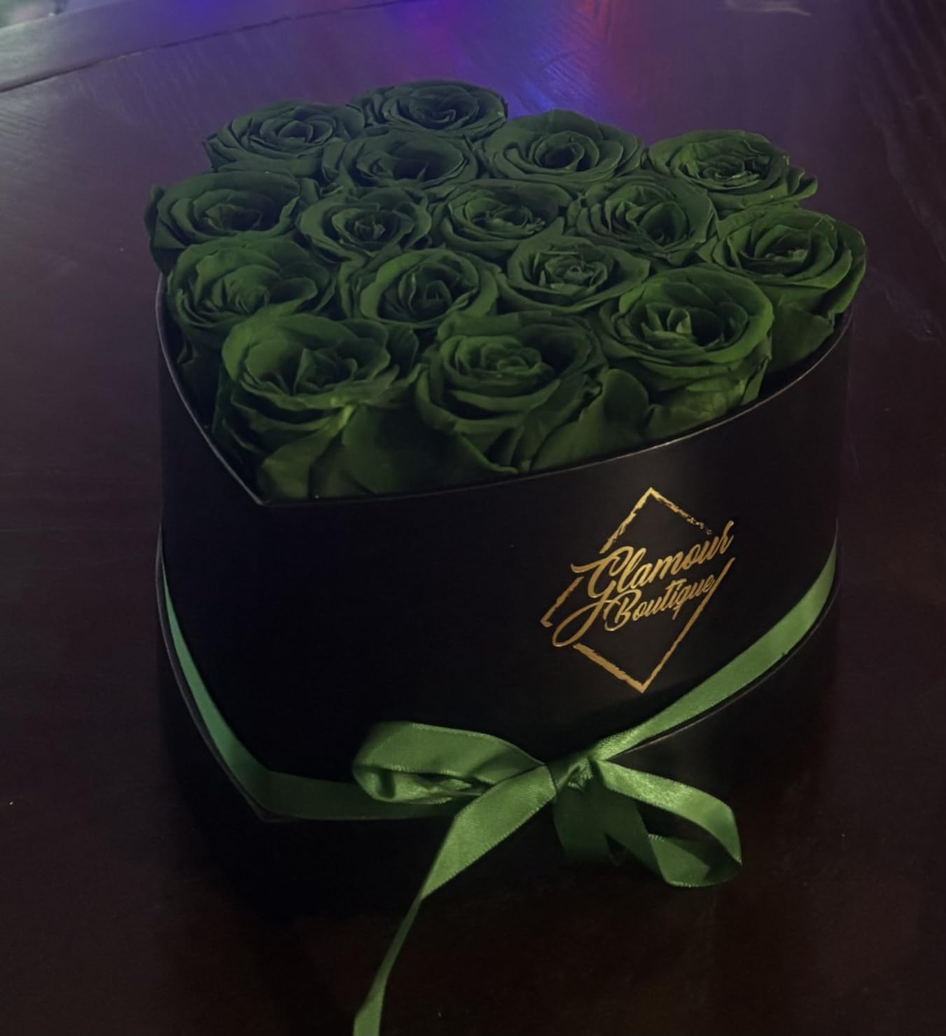 GLAMOUR BOUTIQUE 16 Flower Forever Heart Shape Box, Eternal Preserved Roses Gift for Her, Lasting Flowers, Romantic Floral Keepsake for Birthday, Anniversary or Valentine's Day, Red (Color-Treated) Customer Review GLAMOUR BOUTIQUE 16 Flower Forever Heart Shape Box, Eternal Preserved Roses Gift for Her, Lasting Flowers, Romantic Floral Keepsake for Birthday, Anniversary or Valentine's Day, Red (Color-Treated) - Customer Photo 1
