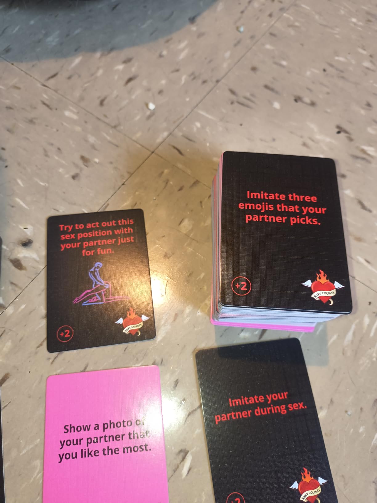 RISKY COUPLES | Couples Card Games for Date Night: 150 Questions & Challenges for Your Partner | Romantic Card Game for Anniversary, Valentines, Birthday, or Bridal Party - Customer Photo 2