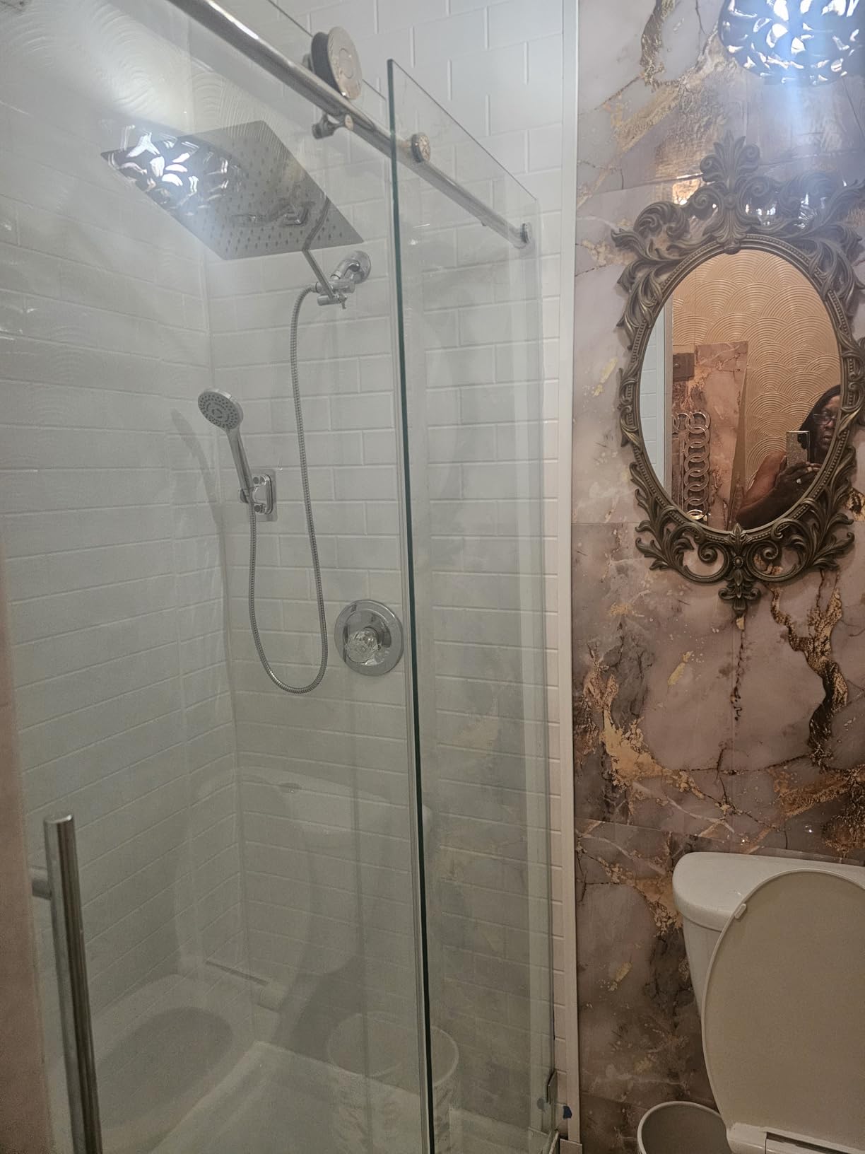 From Plain To Beautiful In Hours 133-WT-SUB-KIT Subway Tub and Shower Wall Panels Surround, Gloss White, 96 Square Feet customer photo 1