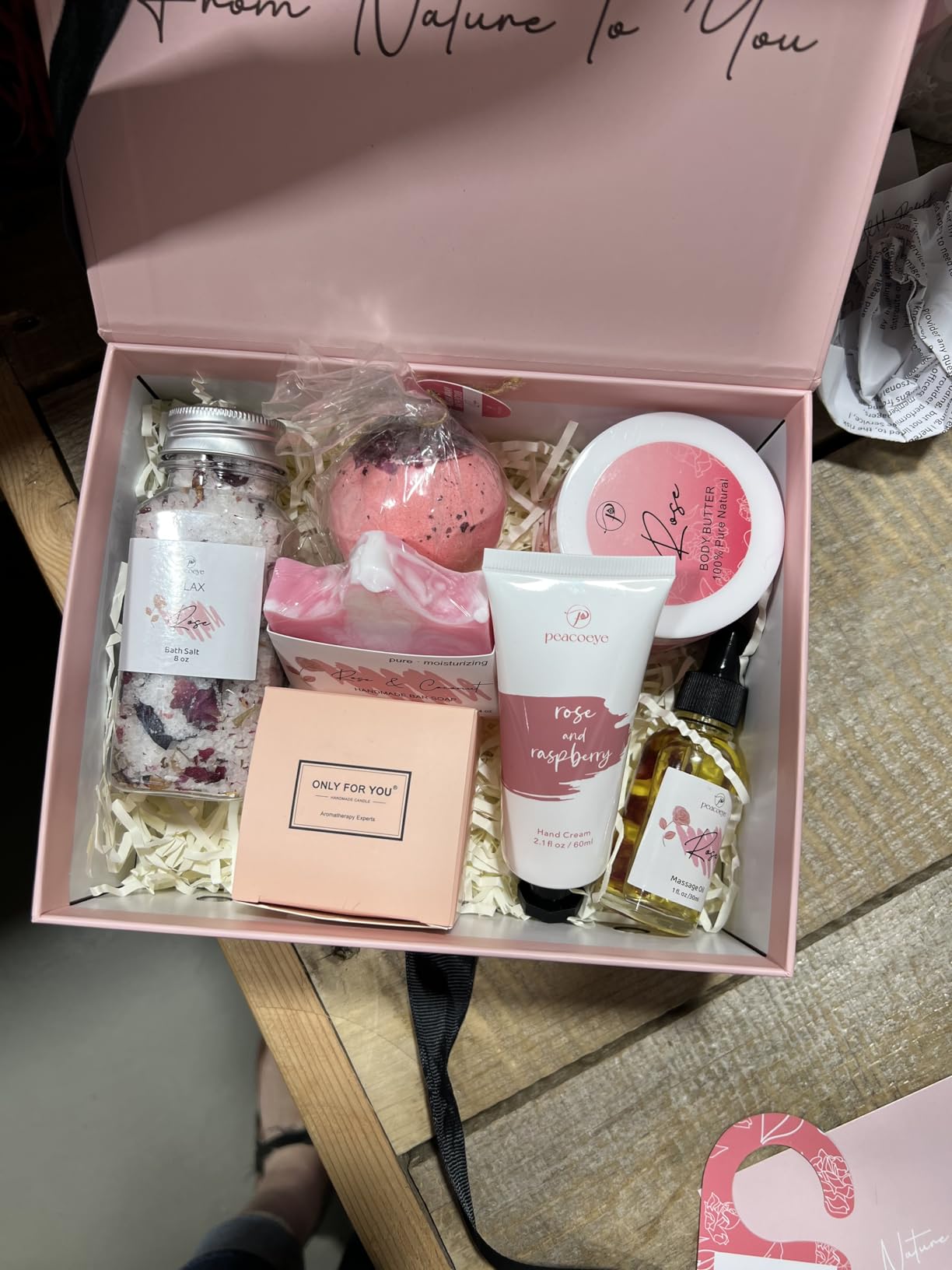 Spa Gifts for Women Valentines Day Bath Baskets Relaxing Spa Self Care Gift for Mom Her Sister Wife Auntie Home Bath Care Package Thank You Birthday for Women Friendship Ideas Customer Review Spa Gifts for Women Valentines Day Bath Baskets Relaxing Spa Self Care Gift for Mom Her Sister Wife Auntie Home Bath Care Package Thank You Birthday for Women Friendship Ideas - Customer Photo 3