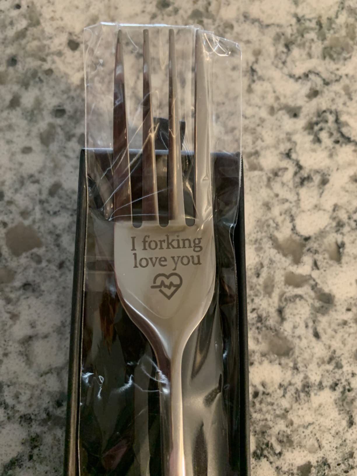 VICKHU I love you gifts for boyfriend girlfriend dad mom, funny engraved forks,mothers day/fathers day/valentines day gifts (I love you) Customer Review VICKHU I love you gifts for boyfriend girlfriend dad mom, funny engraved forks,mothers day/fathers day/valentines day gifts (I love you) - Customer Photo 2