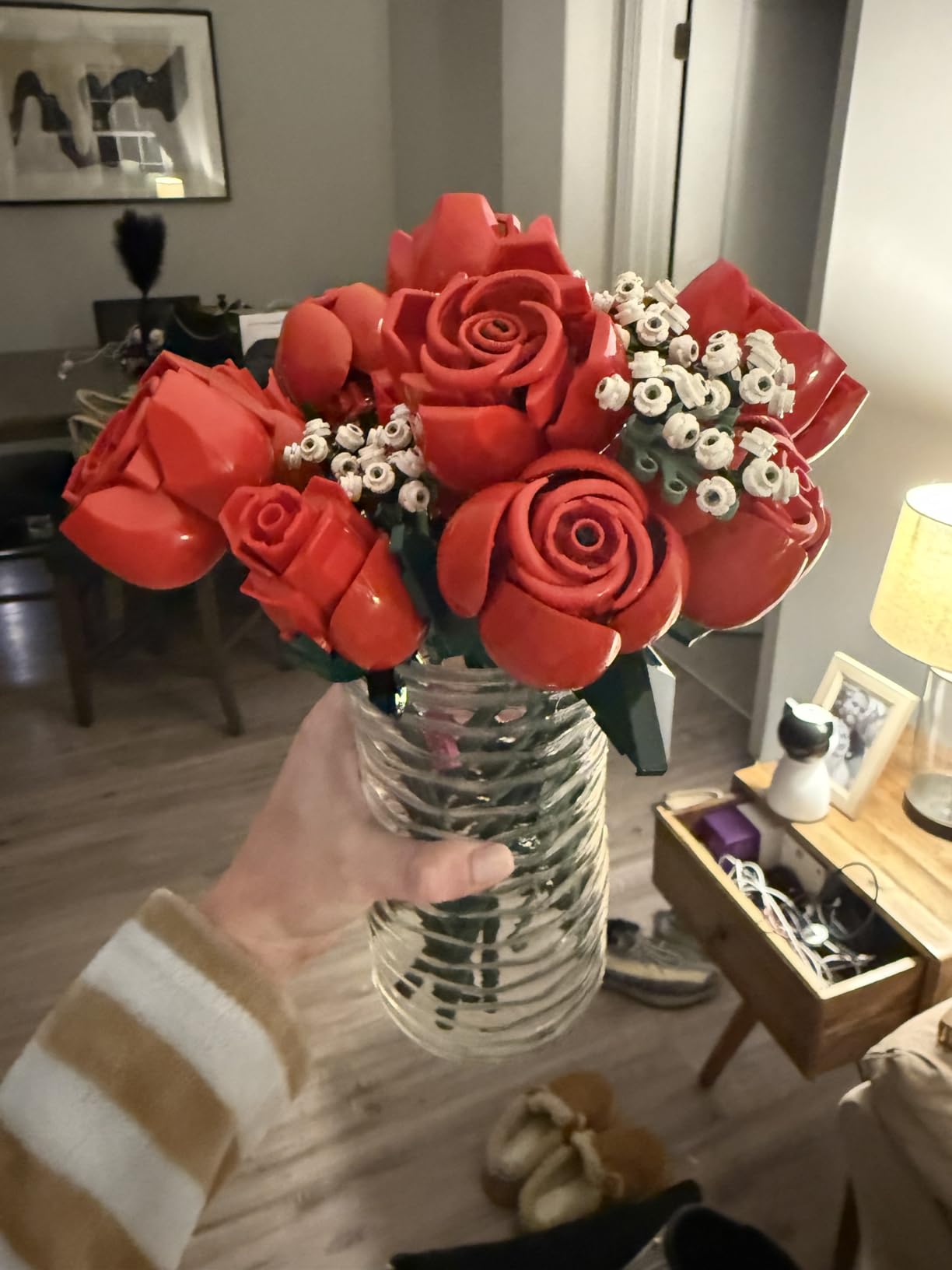 LEGO Botanicals Bouquet of Roses Artificial Flowers - Fake Red Roses Building Set for Adults, Ages 18+ - Gifts for Valentines Day for Her - Home Decor for Table Display - 10328 - Customer Photo 1