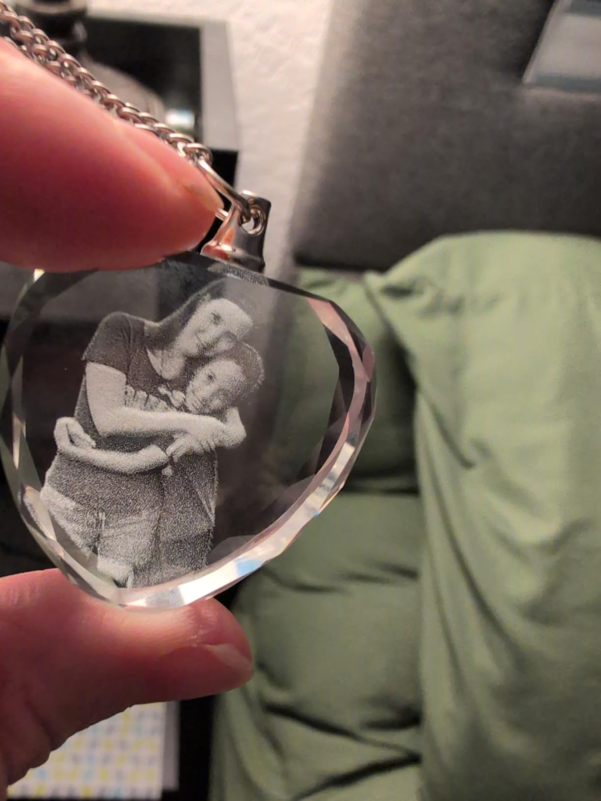ArtPix 3D Crystal Photo Custom Necklace, Personalized Valentines Day Gift for Women, Men, Her, Him Customer Review ArtPix 3D Crystal Photo Custom Necklace, Personalized Valentines Day Gift for Women, Men, Her, Him - Customer Photo 5