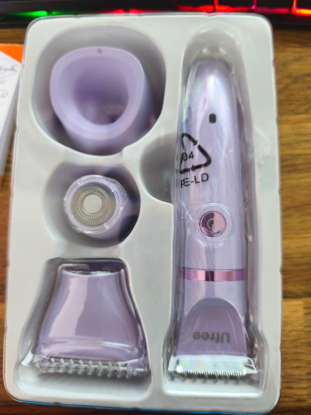 Ufree Bikini Trimmer Electric Razors for Women, Rechargeable Pubic Body Hair Trimmer Electric Shaver for Legs Body Hair, Bikini Shaver IPX7 Waterproof, Gifts for Women, Purple customer photo 2