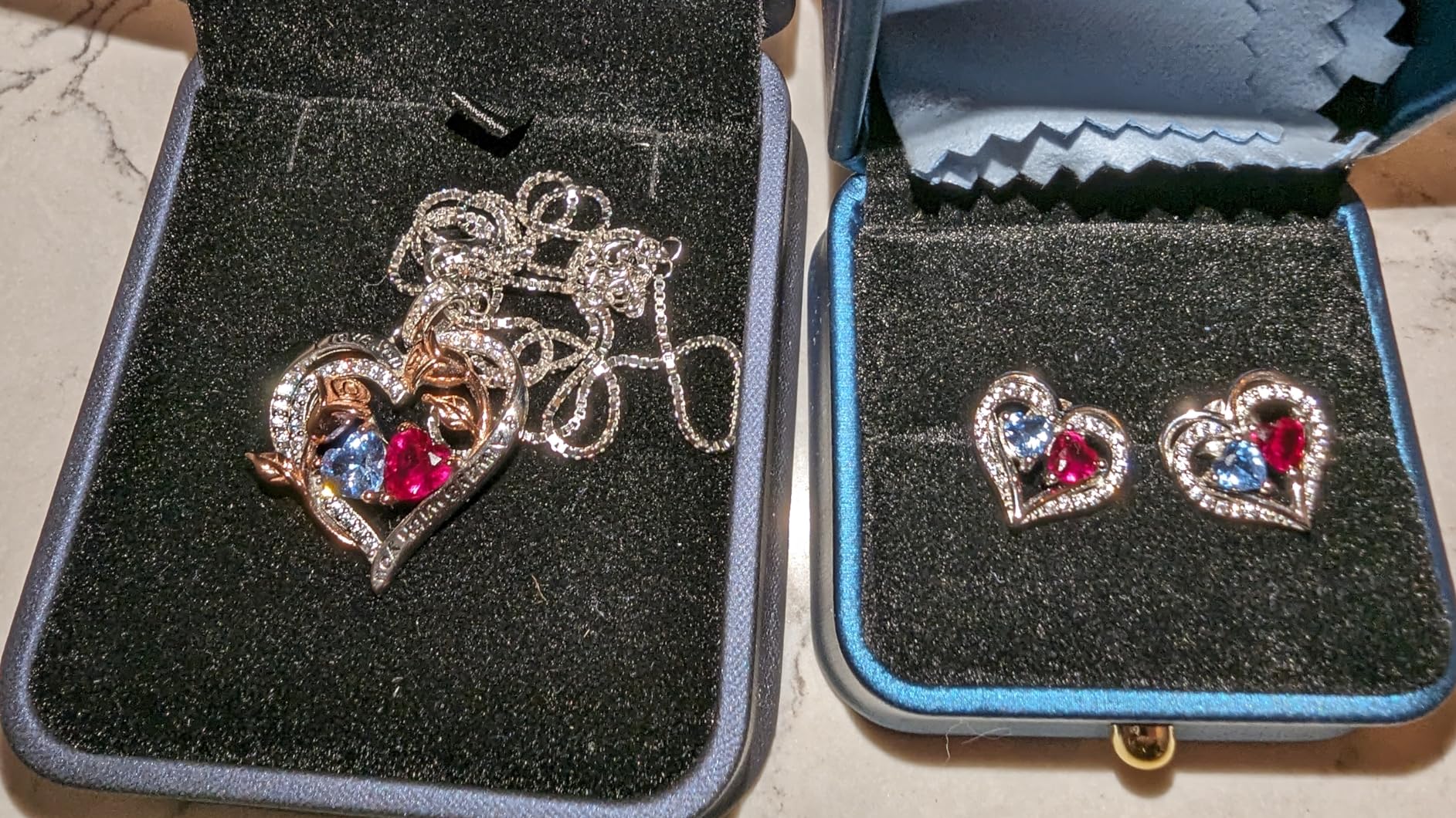 Iefil Valentines Day Gifts for Her - 925 Sterling Silver Rose Heart Birthstone Necklace Birthday Anniversary Jewelry Gifts for Her Wife Mom Daughter - Customer Photo 1