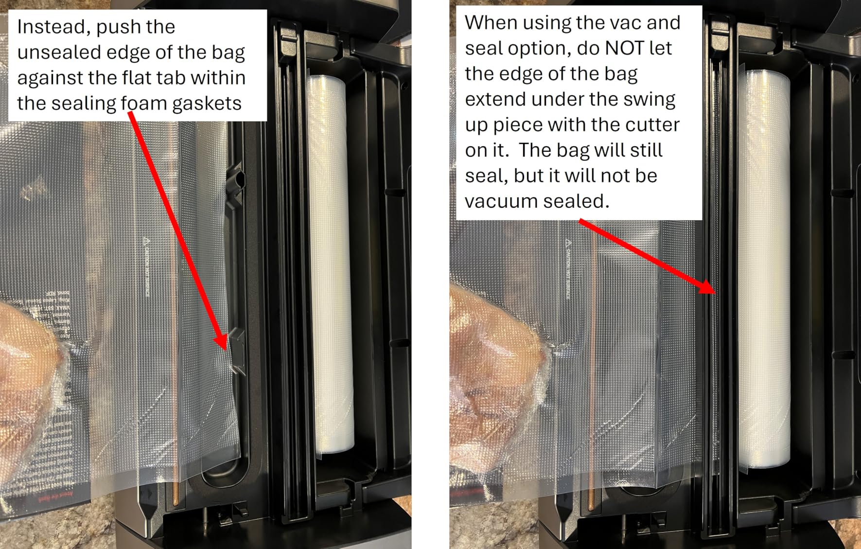 Bonsenkitchen Vacuum Sealer Machine, Globefish Technology for Perfect Vacuum Sealing, Powerful Low-Noise Food Vacuum Sealer with Easy Handle Design, Built-in Cutter & Bag Storage, 1 Bag Roll & 10 Bags customer photo 2