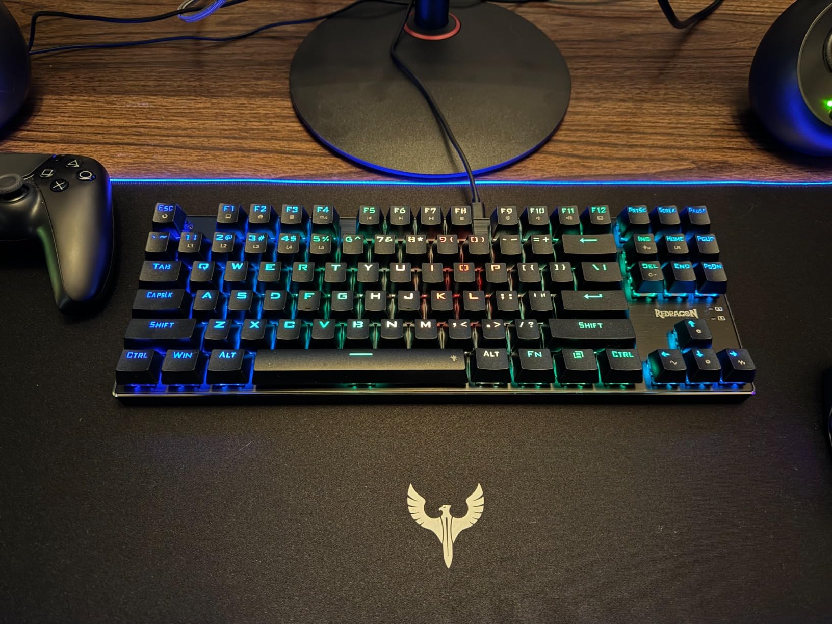 Redragon K660RGB-PRO (K556 TKL) Wireless Gaming Keyboard, 80% 87 Keys BT/2.4Ghz Tri-Mode Aluminum Mechanical Keyboard w/Mac Function Keys, Hot-Swap Sockets & Noise Absorbing Form, Red Switch customer photo 2