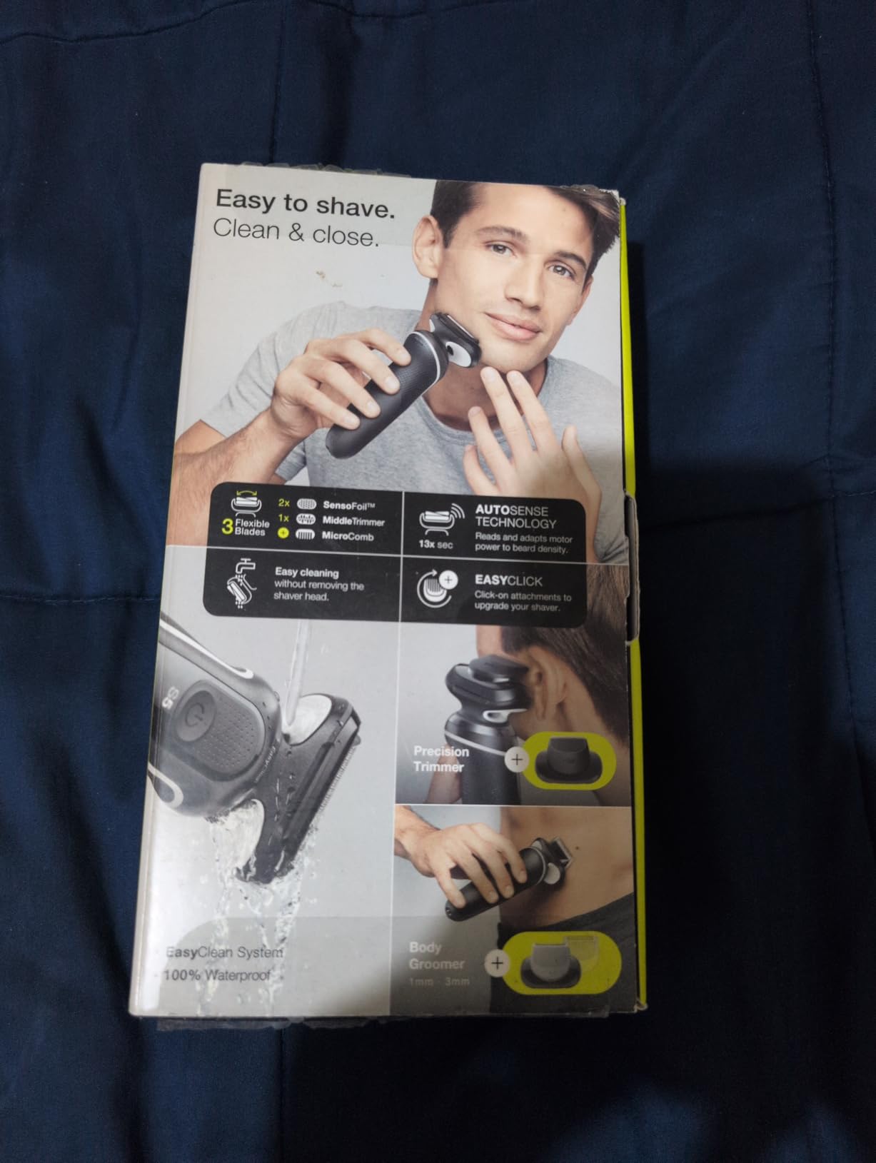 Electric Shaver for Men, Series 5 5150cs, Wet & Dry Razor, Turbo Shaving Mode, Foil Shaver, with Beard Trimmer, Body Groomer and Charging Stand, Blue customer photo 2