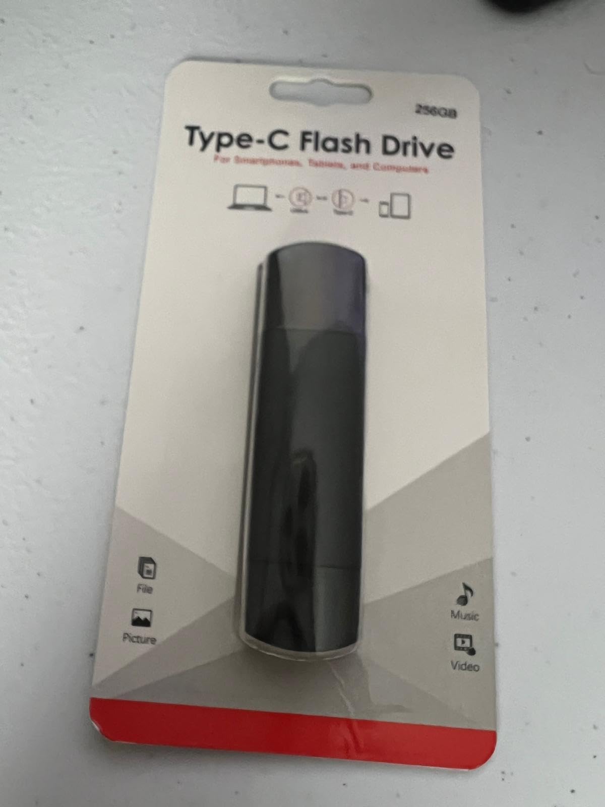 128GB USB C Flash Drive Dual USB 3.0 Flash Drive Type C + USB A Portable Type-C Flash Drive 2-in-1 USB-C Thumb Drive for Smartphone Tablet Computer Mac iPhone 15 Black customer photo 2