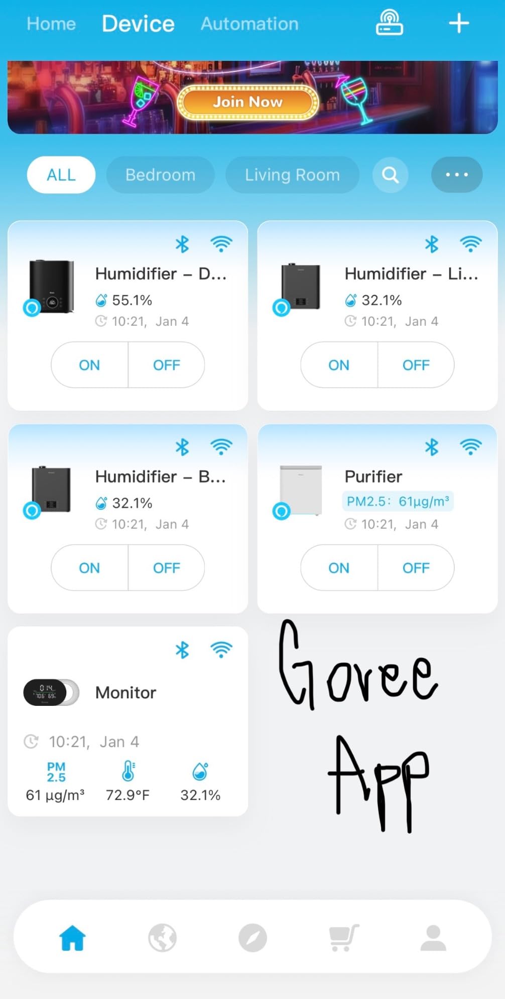 GoveeLife 7L Humidifiers for Bedroom, Smart Top-Fill Cool & Warm Mist Humidifier Large Room, Auto Mode, 70H Quiet Runtime for Baby Plants Nursery, App & Voice Control, RGB Nightlight, Humidity Sensor customer photo 1