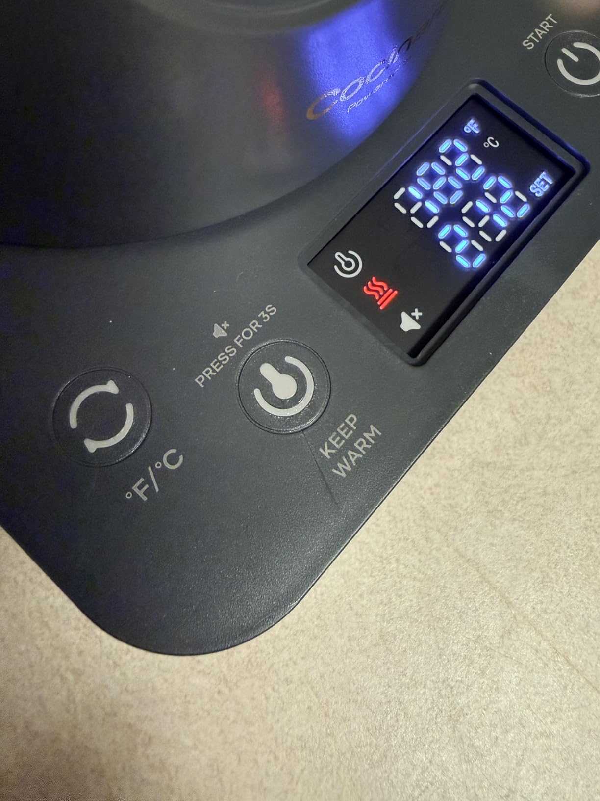 Electric Tea Kettle, INTASTING Glass Electric Kettle with tea Infuser and Precise knob temperature control, 1200W Fast Heating, BPA-Free, Easy to Clean, for Tea and coffee, 1 Liter (Dark Gray) customer photo 2
