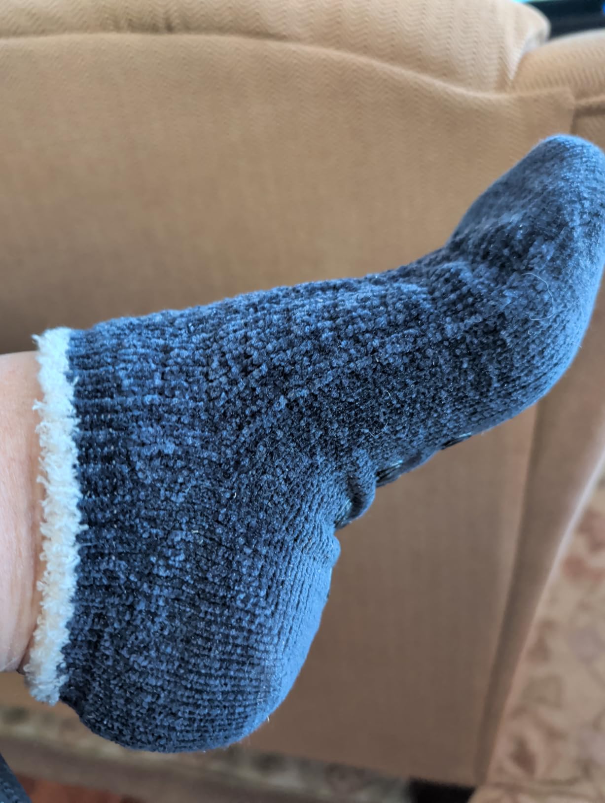 Women Cozy Lined Super Soft 3 Pair Pack Low Cut with Grippers Lounge Socks customer photo 1