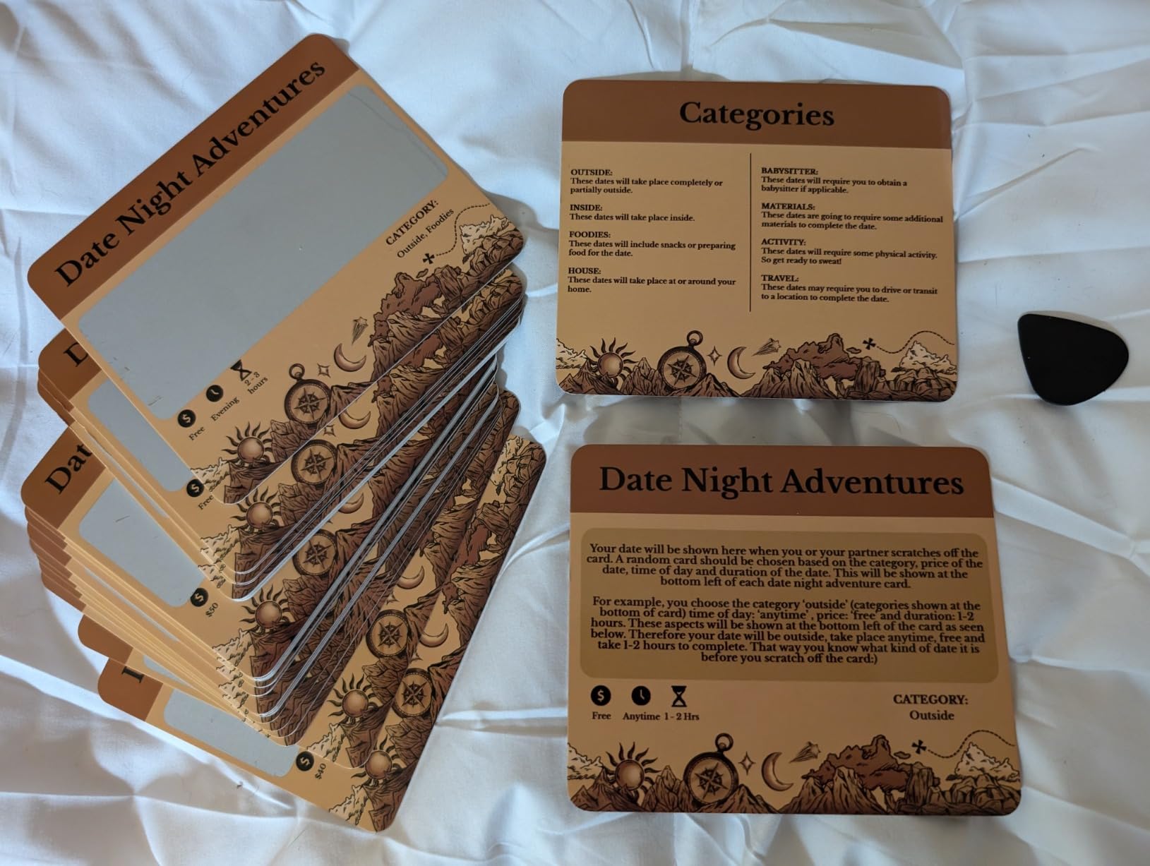 Valentines Day Date Night Adventure Box - Gifts for Her, Him, Scratch-Off Date Ideas, Anniversary or Birthday Gifts for Girlfriend, Boyfriend, Vanilla and Lavender Candles, Decision Coin & Dice - Customer Photo 1