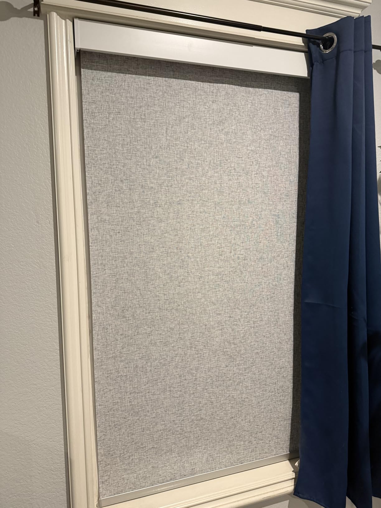 Aprilsmart Motorized Blinds with Remote,100% Blackout Smart Blinds Compatible with Apple HomeKit Alexa Google Home- Voice and app Control,Motorized Roller Shades Custom Size (Linen White-02) customer photo 2