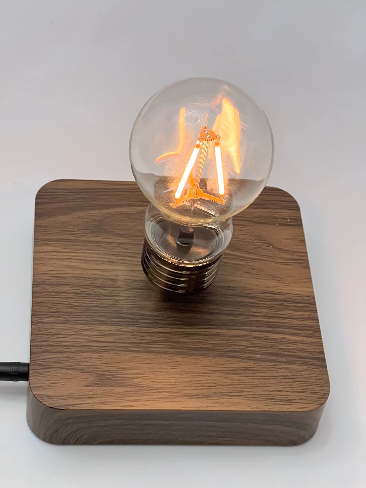 MOOCCI Magnetic Levitating Bulb Lamp with 360° Rotation, Floating Light Desk Night Light, Unique Valentine's Day Christmas Gift for Her Him, Home Office Decor Tech Gadget (Heart Shape) - Customer Photo 3