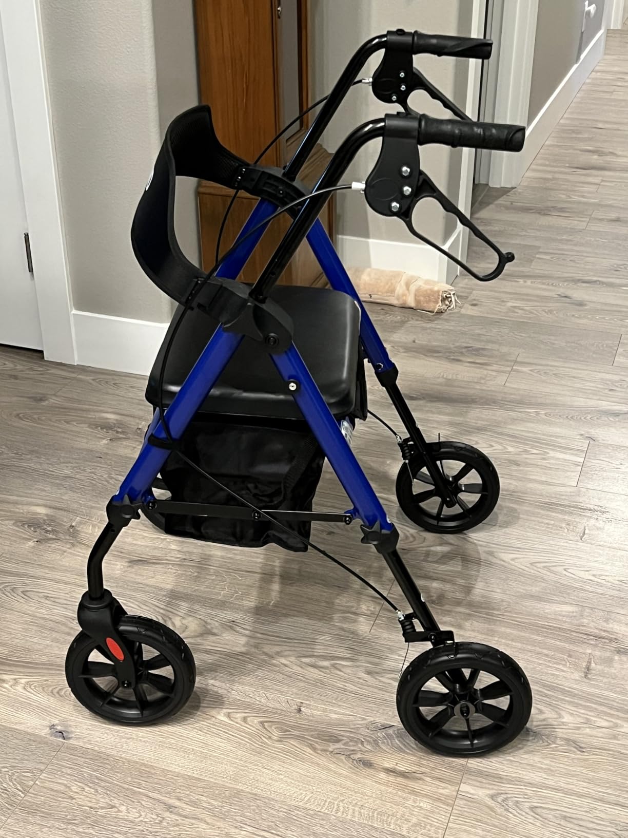 HOMLAND Walkers for Seniors with Seat, Foldable Rollator Walker, Reinforced Aluminum Frame, 8