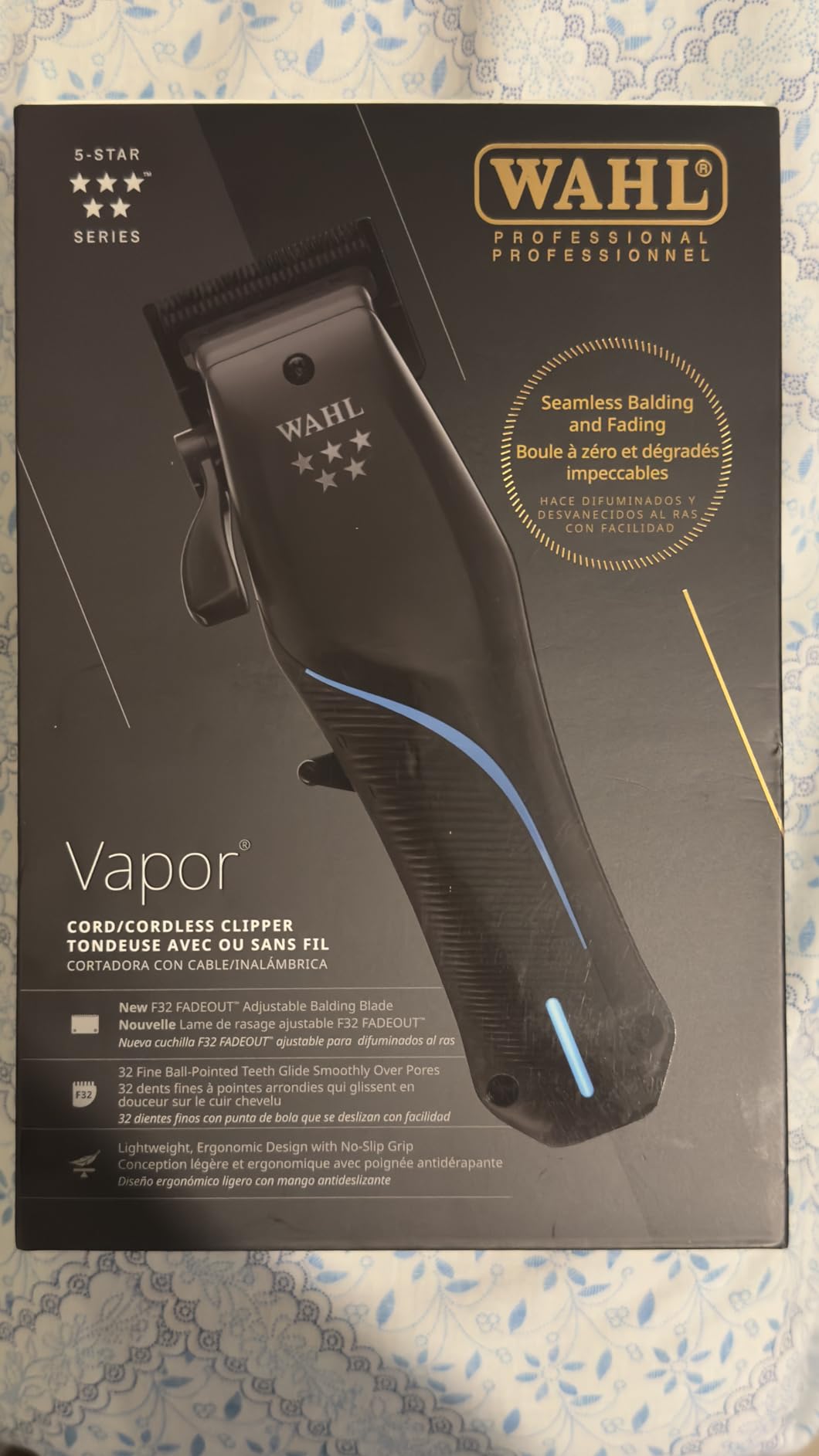 Wahl Professional 5-Star Vapor Clipper with F32 Fadeout Adjustable Balding Blade, Adaptable Speed Control, Cord/Cordless customer photo 2