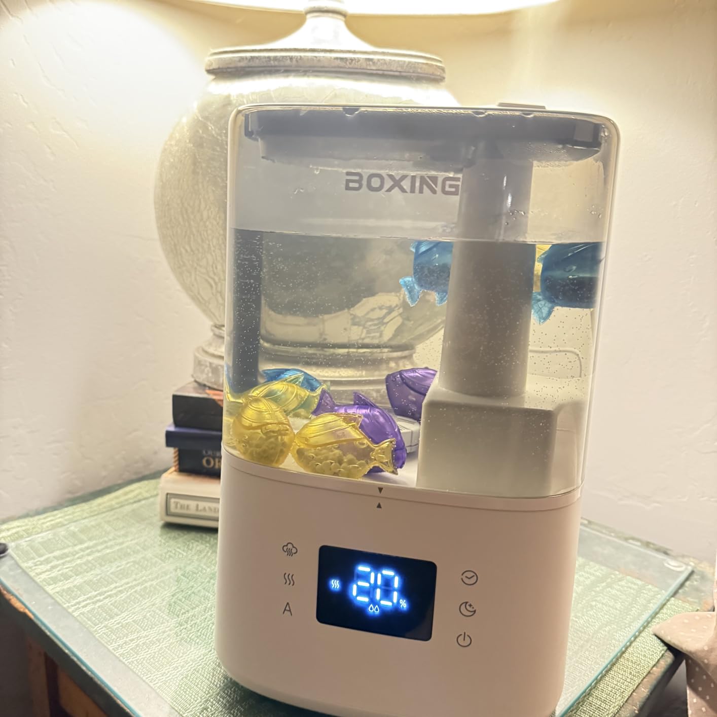 BOXING Warm and Cool Mist Humidifiers for Bedroom Large Room Home,Air Humidifier with Remote,Top Fill Ultrasonic Diffuser Humidifier with humidistat,Quiet Sleep,Timer,Auto Shutoff,BPA-Free,Filter,4.5L customer photo 2