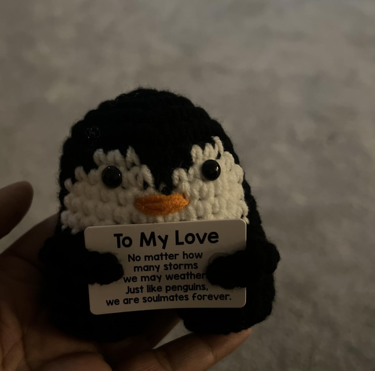Valentines Day Gifts for Him Her, To My Love Handmade Crochet Mini Penguin Anniversary Birthday Gift for Boyfriend Girlfriend Wife Husband, Romantic I Love You Valentines Gifts for Women Men Couple Customer Review Valentines Day Gifts for Him Her, To My Love Handmade Crochet Mini Penguin Anniversary Birthday Gift for Boyfriend Girlfriend Wife Husband, Romantic I Love You Valentines Gifts for Women Men Couple - Customer Photo 2