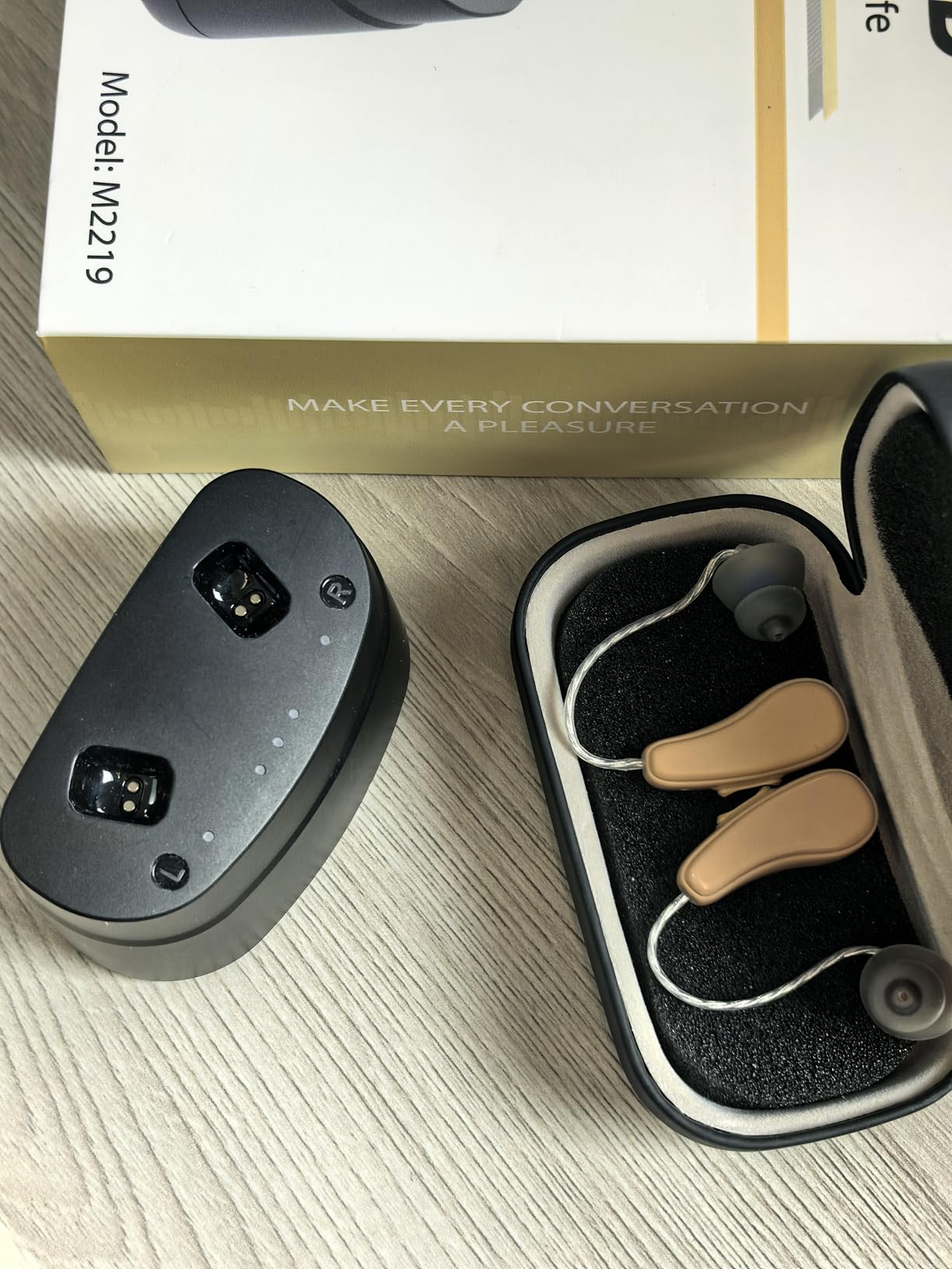 Hearing Aids, Hearing Aids for Seniors, Rechargeable Hearing Aid with Noise Cancellation, 5-Level Button Volume Control, OTC Hearing Amplifier for Moderate Hearing Loss, Clear Sound customer photo 2