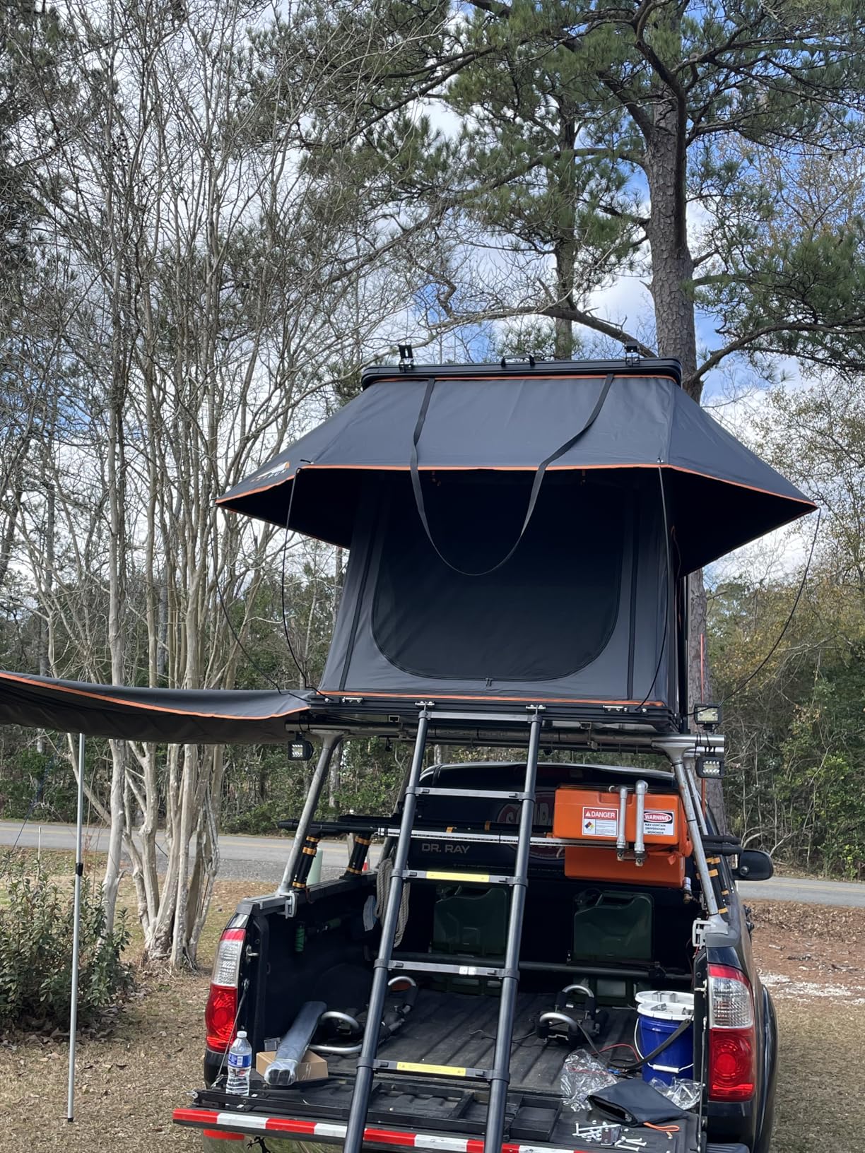 Adventurer Pro Rooftop Tent Hard Shell with USB Outlet, Side Awning, Replaceable Rain Fly&Luggage Racks for 4 Season Camping, Aluminum Pop Up 2-3 Person Roof Top Tent for Truck Jeep SUV Van Trailer customer photo 2