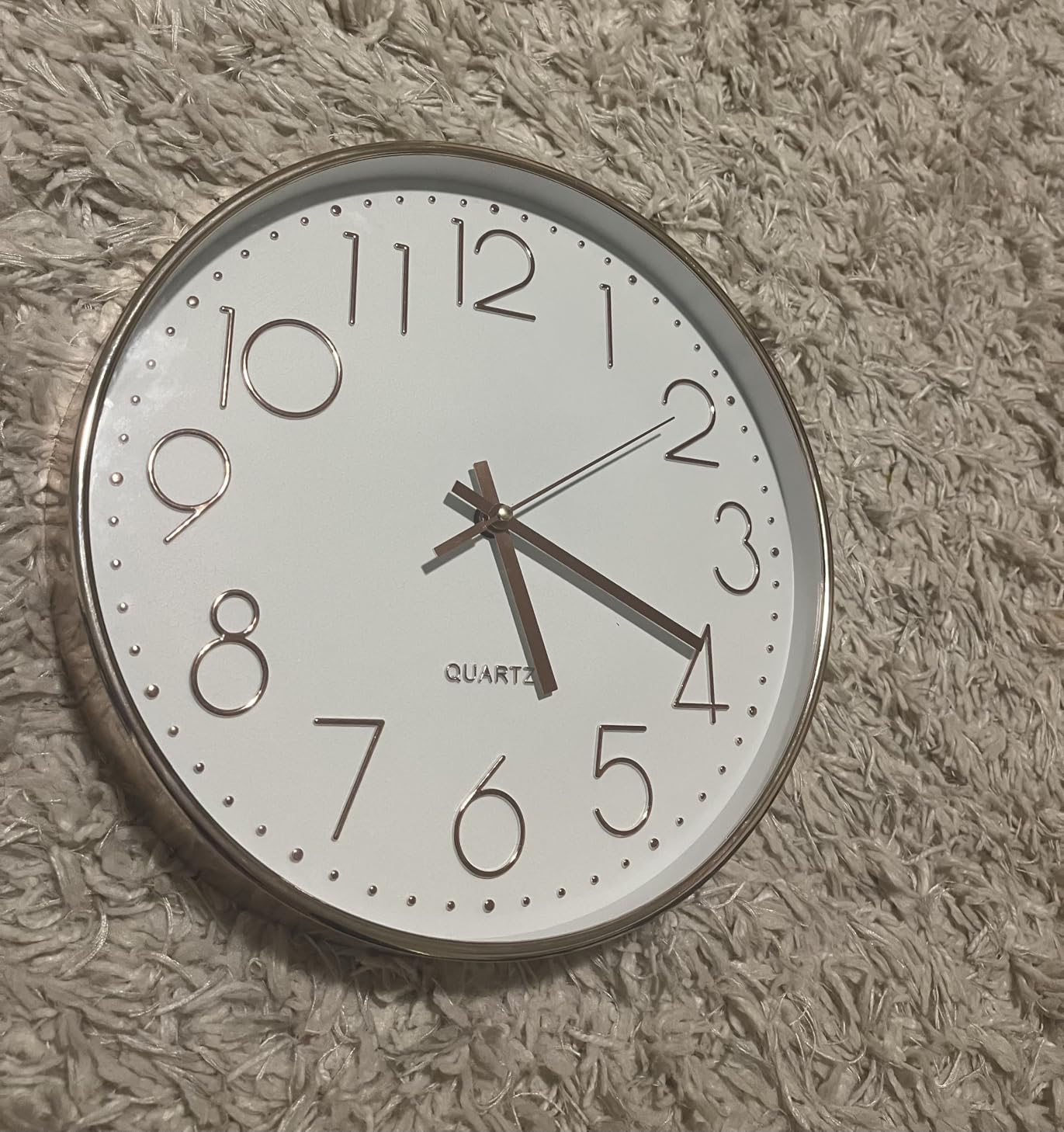 Foxtop Atomic Wall Clock Battery Operated Round Analog Modern Wall Clock Sets Automatically for Office Classroom Bedroom Kitchen Living Room (Cerulean) customer photo 1