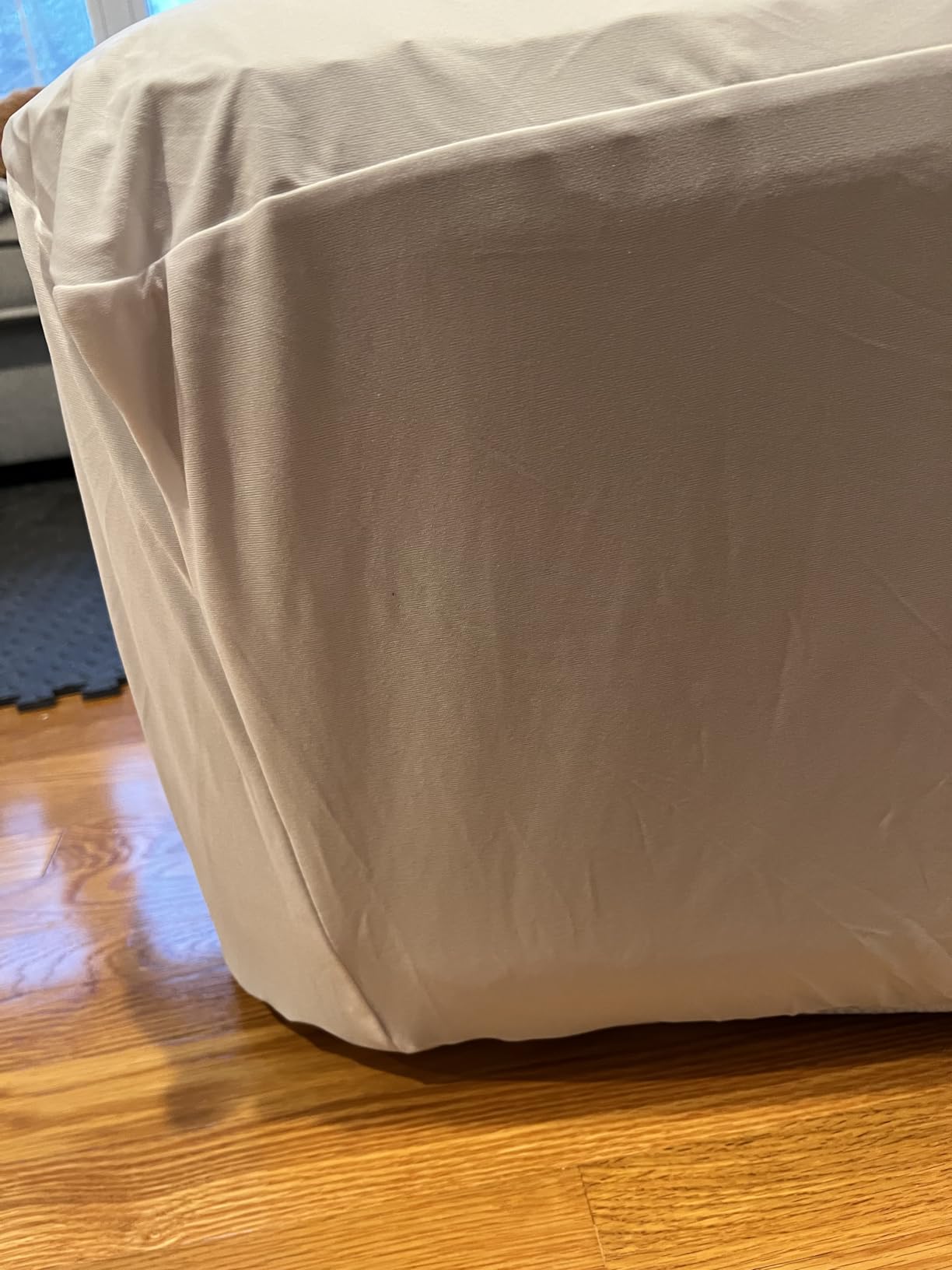 Amazon Basics Waterproof Mattress Protector, Queen, White customer photo 2
