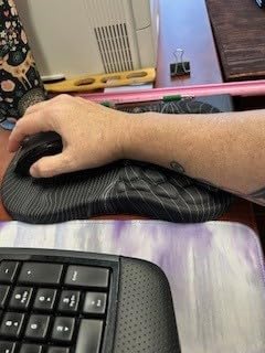 TECKNET Ergonomic Mouse Pad with Wrist Rest, Soft Mousepad with Massage Design, Memory Foam and Non-Slip PU Base for Pain Relief, Gaming Mouse Pad for Desk, Home, Office, 12x8 Inches customer photo 2