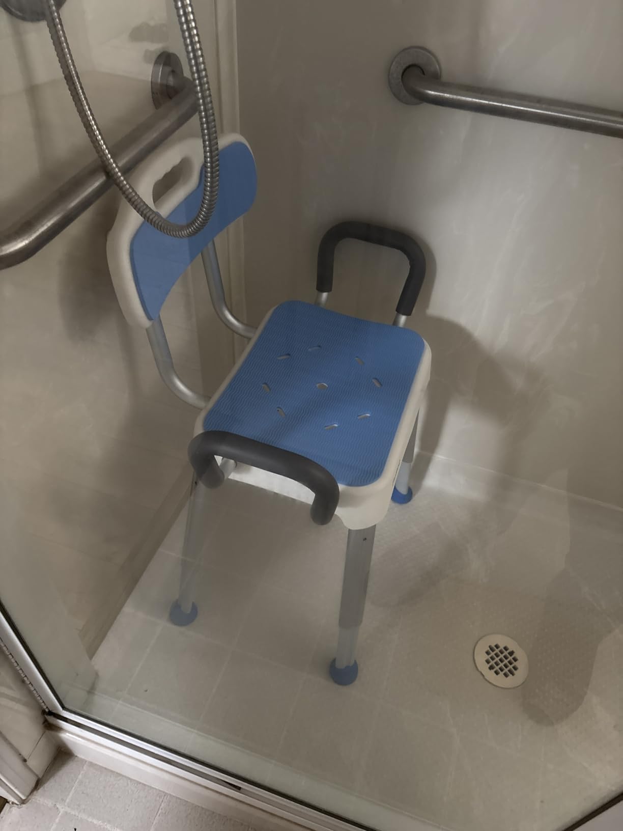Widened Shower Chair for Inside Shower with Padded Back & Arms, 400 lbs Heavy Duty & Adjustable Shower Chair for Elderly and Disabled, Non-Slip Shower Seat, Bath Chair for Tub customer photo 2