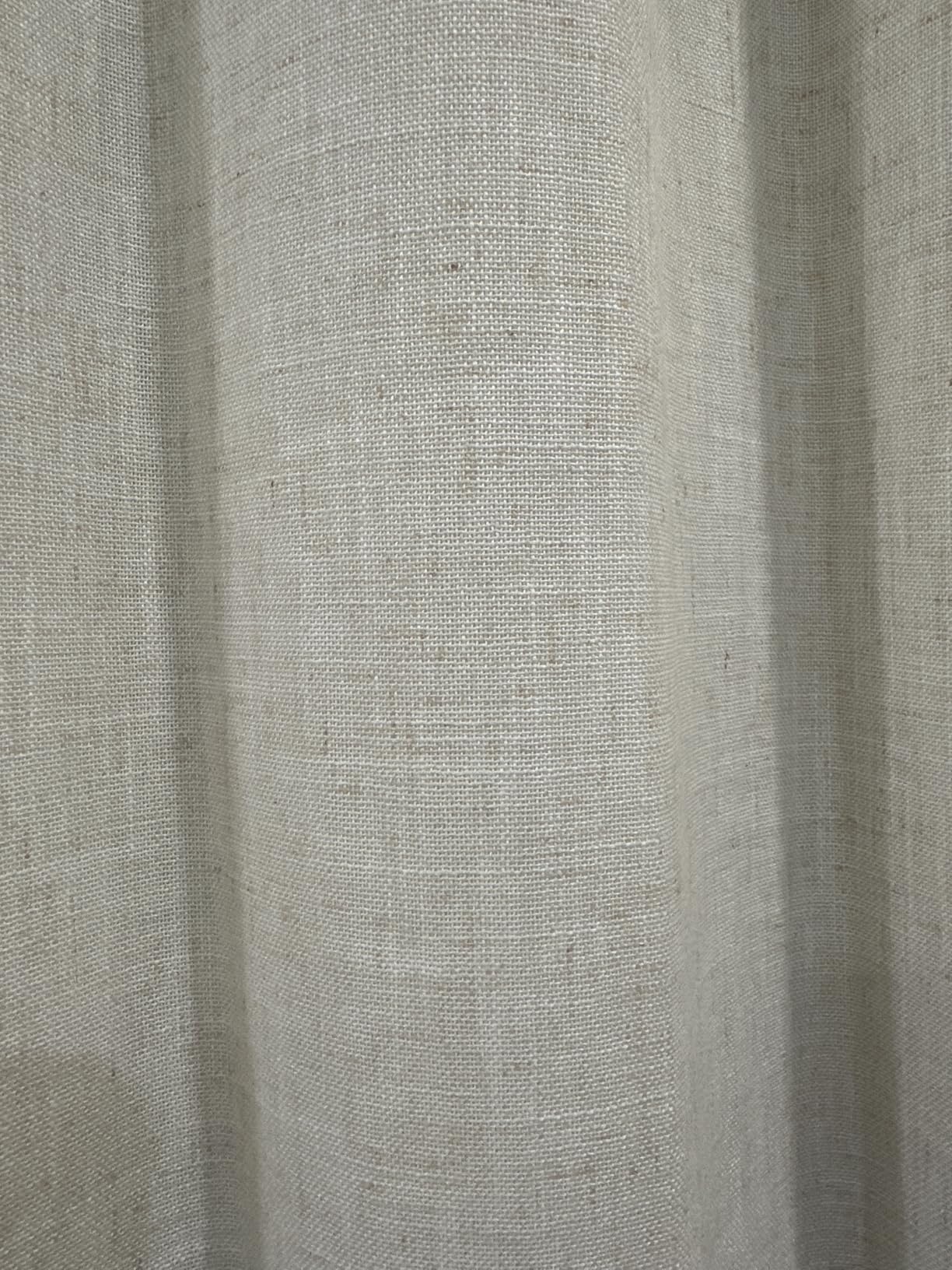 100% Blackout Linen 96 Inch Curtains 2 Panel Set for Bedroom, Modern Pinch Pleated Natural Linen Off Beige White Insulated Heavy Curtain 40 x 96 Inches Length Sliding Glass Door Room Darkening Drapes customer photo 1