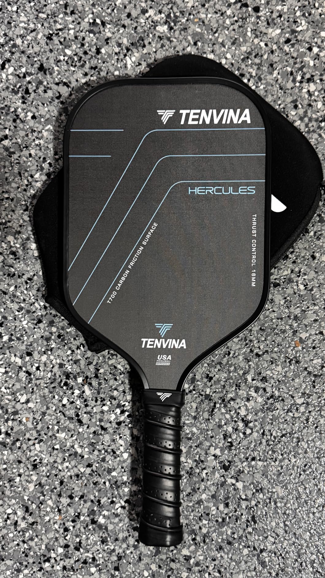 TENVINA Pickleball Paddles, Multi-Layer T700SC Textured Carbon Fiber Pickleball Paddle, Pickle Ball Paddle with Strong Spin & Power Surface, 4-Types of Shapes and Thicknesses, USAPA Approved customer photo 1