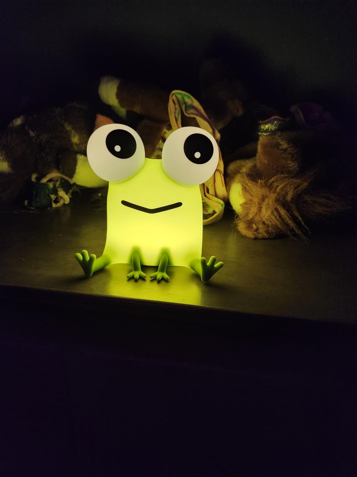 Cute Duck Night Light with Color Changing, APP/Tap Fun Lying Flat Duck Lamp with Rubber Duck Gift,Soft Silicone Nursery Nightlight,Dimmable/Timing Bedside Lamp,White Elephant Xmas Gifts for Baby Kids - Customer Photo 2