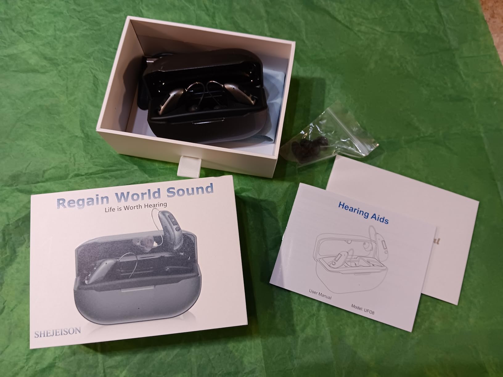 Hearing Aids, Hearing Aids for Seniors with Moderate Hearing Loss, 16 Channel Rechargeable Hearing Amplifiers with Noise Cancelling, Five Levels of Volume Adjustment, Clear Sound and Easy to Use customer photo 3