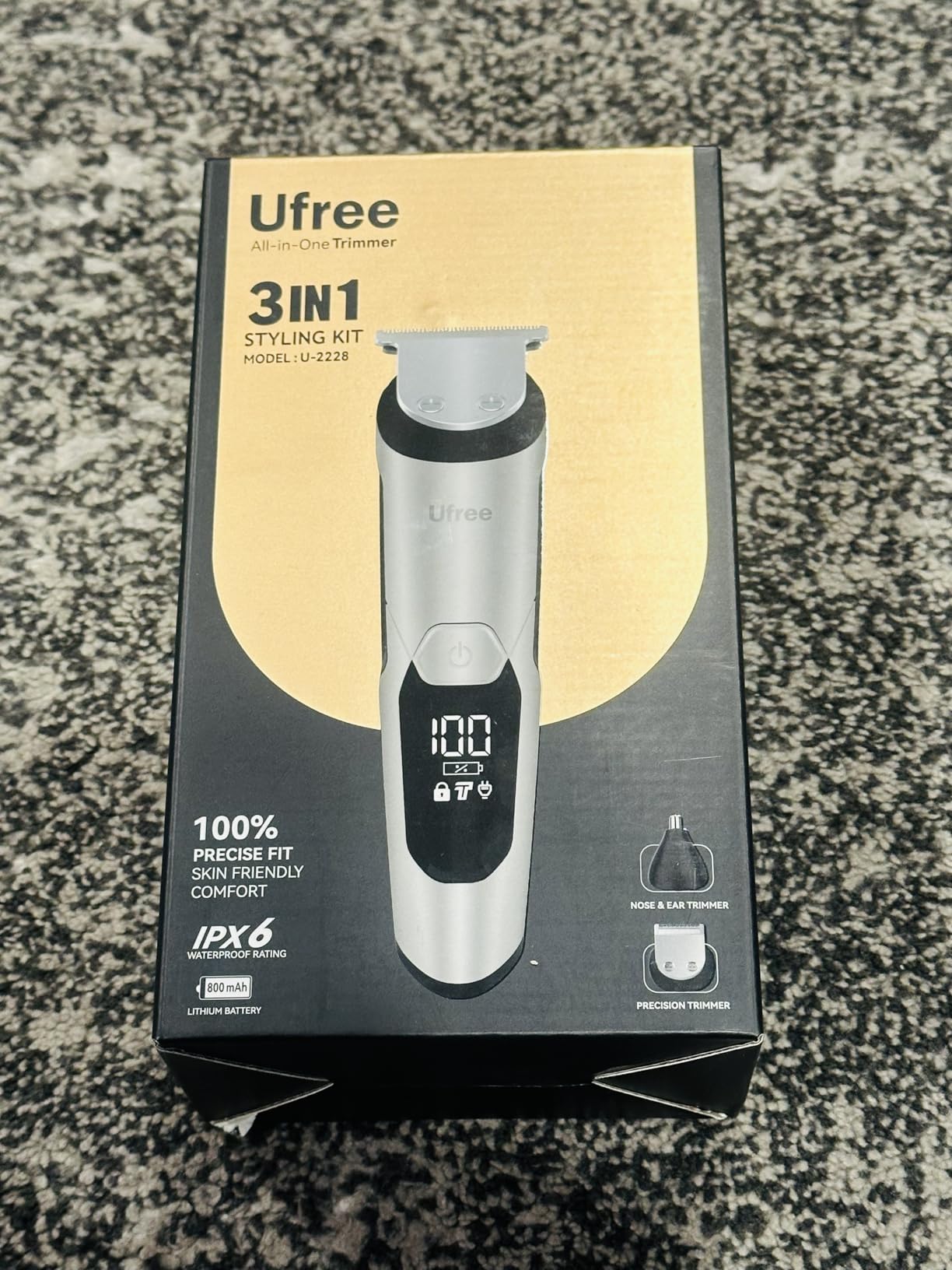 Ufree 3-in-1 Beard Trimmer for Men, IPX6 Waterproof Men's Electric Razor Shaver - Customer Photo 2