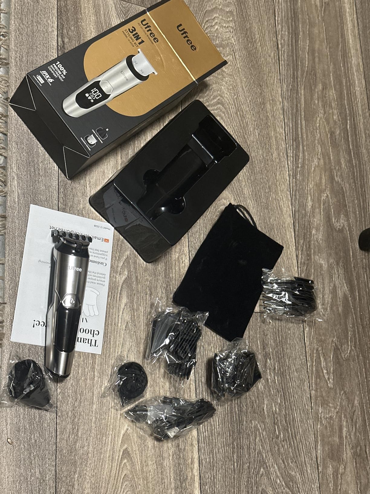 Ufree 3-in-1 Beard Trimmer for Men, IPX6 Waterproof Men's Electric Razor Shaver - Customer Photo 4
