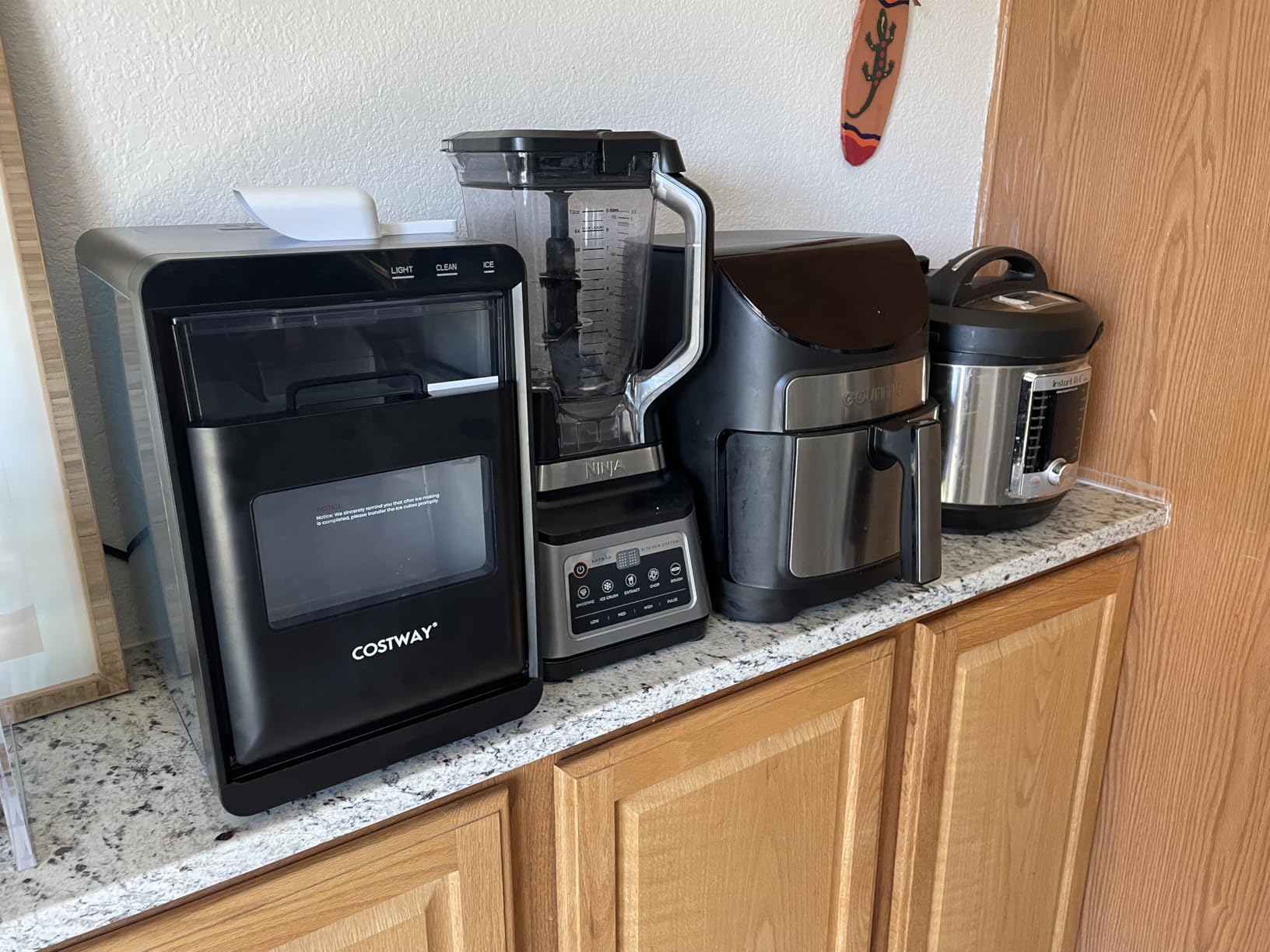Costway Countertop Nugget Ice Maker, 44 lbs/24H Chewable Sonic Ice Machine w/Self Cleaning, Ready in 6 Mins, Low Noise, Pull-Out Water Tank & Touch Control Panel for Home, Bar, Kitchen, RV customer photo 1