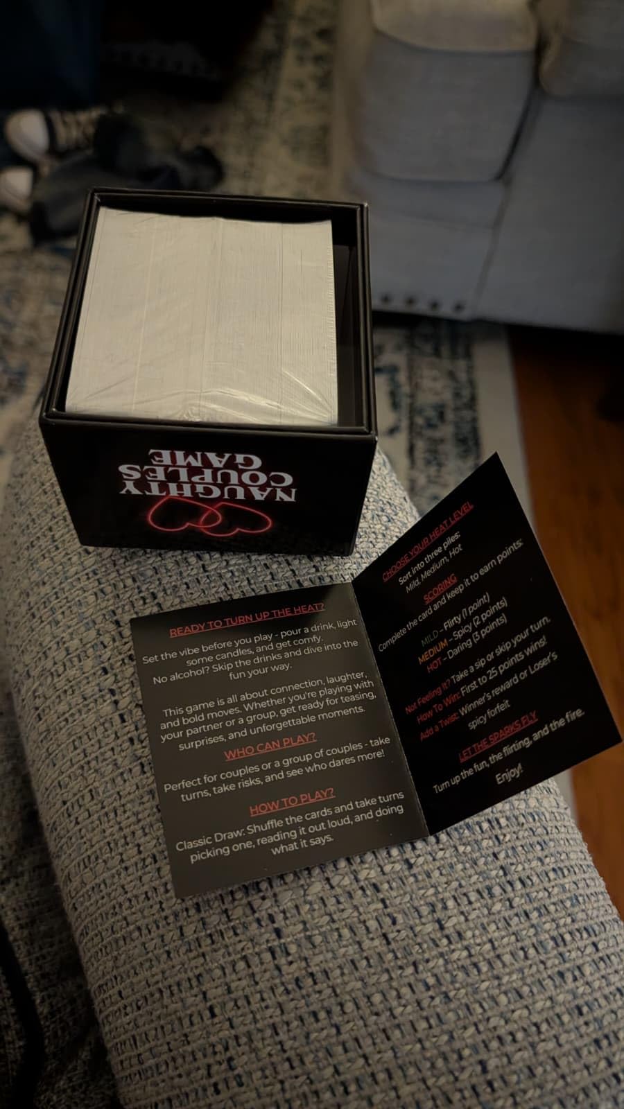 Couples Games for Adults, Spicy Drinking Valentine's Day Game with 200 Conversation Starters & Actions, Valentines Gifts for Him & Her, Romantic Couples Activity to Build Connection & Intimacy - Customer Photo 1