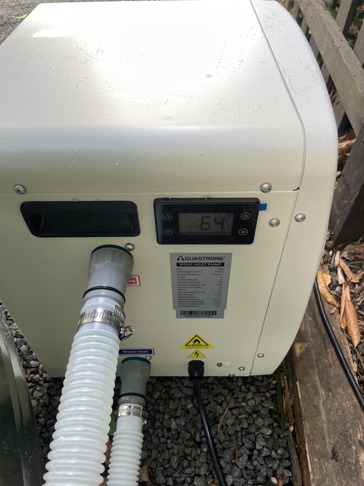 AQUASTRONG Swimming Pool Heat Pump,Electric Pool Heater for Above Ground and Inground Pool,Heating and Cooling Pool Heater Pools Up to, 5000 Gallons customer photo 2