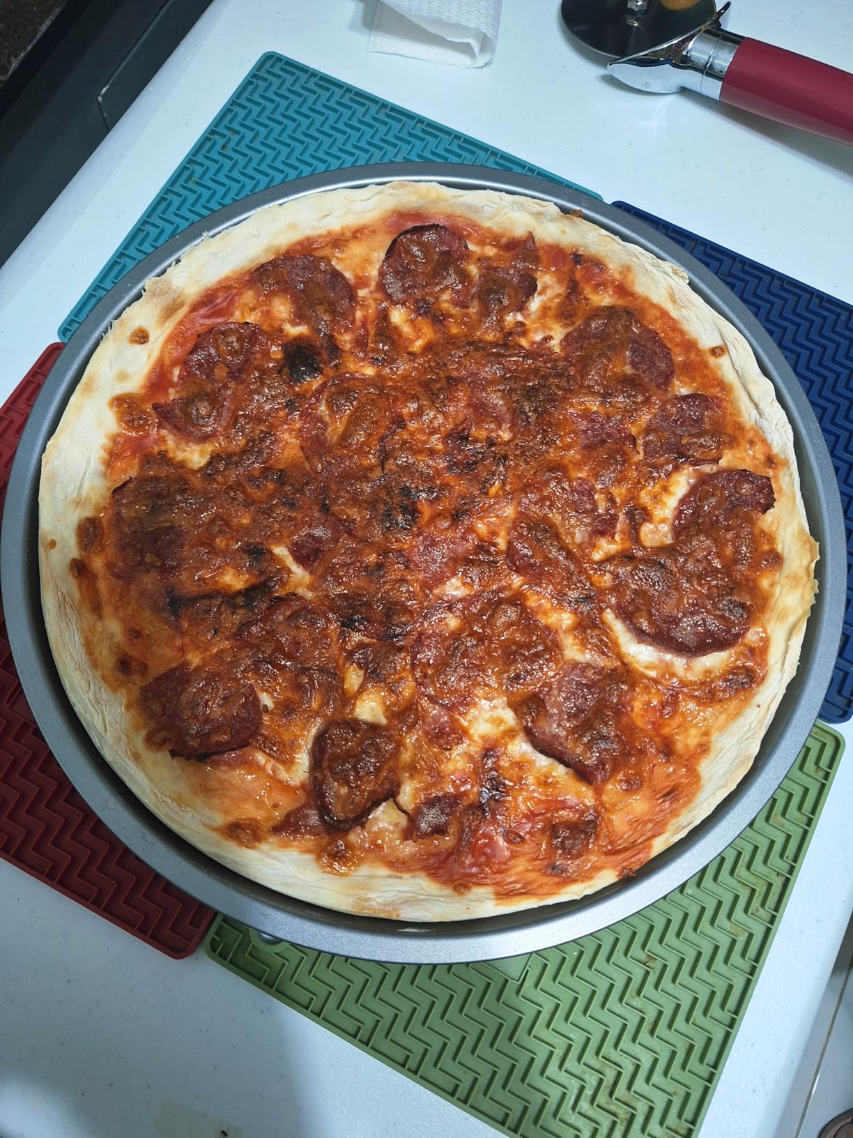 Wilton Silver Non Stick 12 in. Pizza Pan, Stainless Steel Bakeware, Made without PFAS customer photo 1
